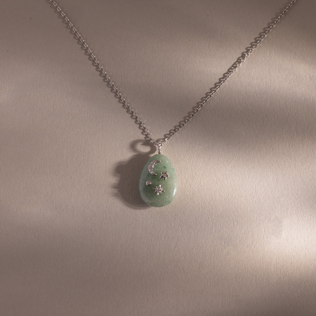 Celestial Gemstone Pendant Necklace