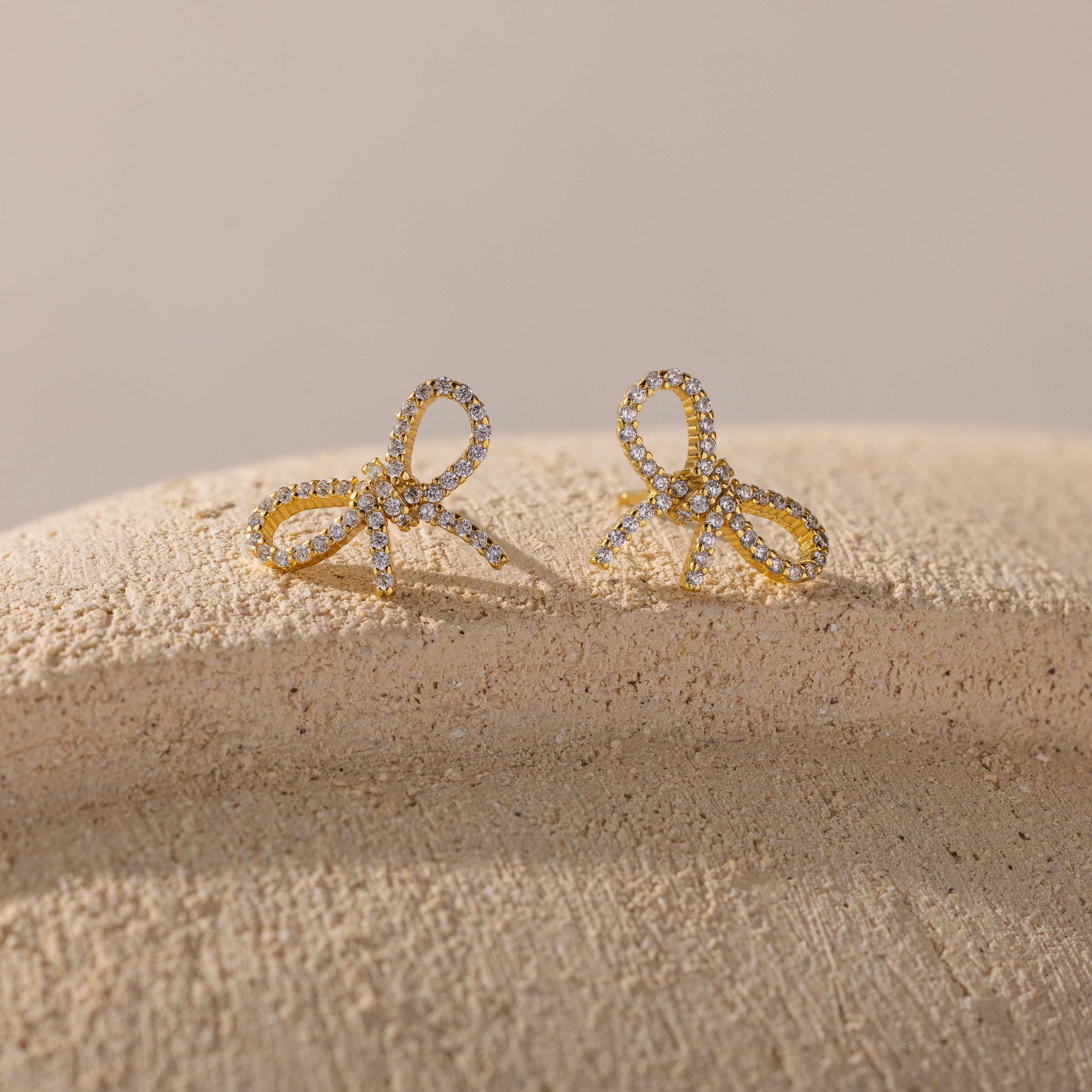 Pave Bow Studs