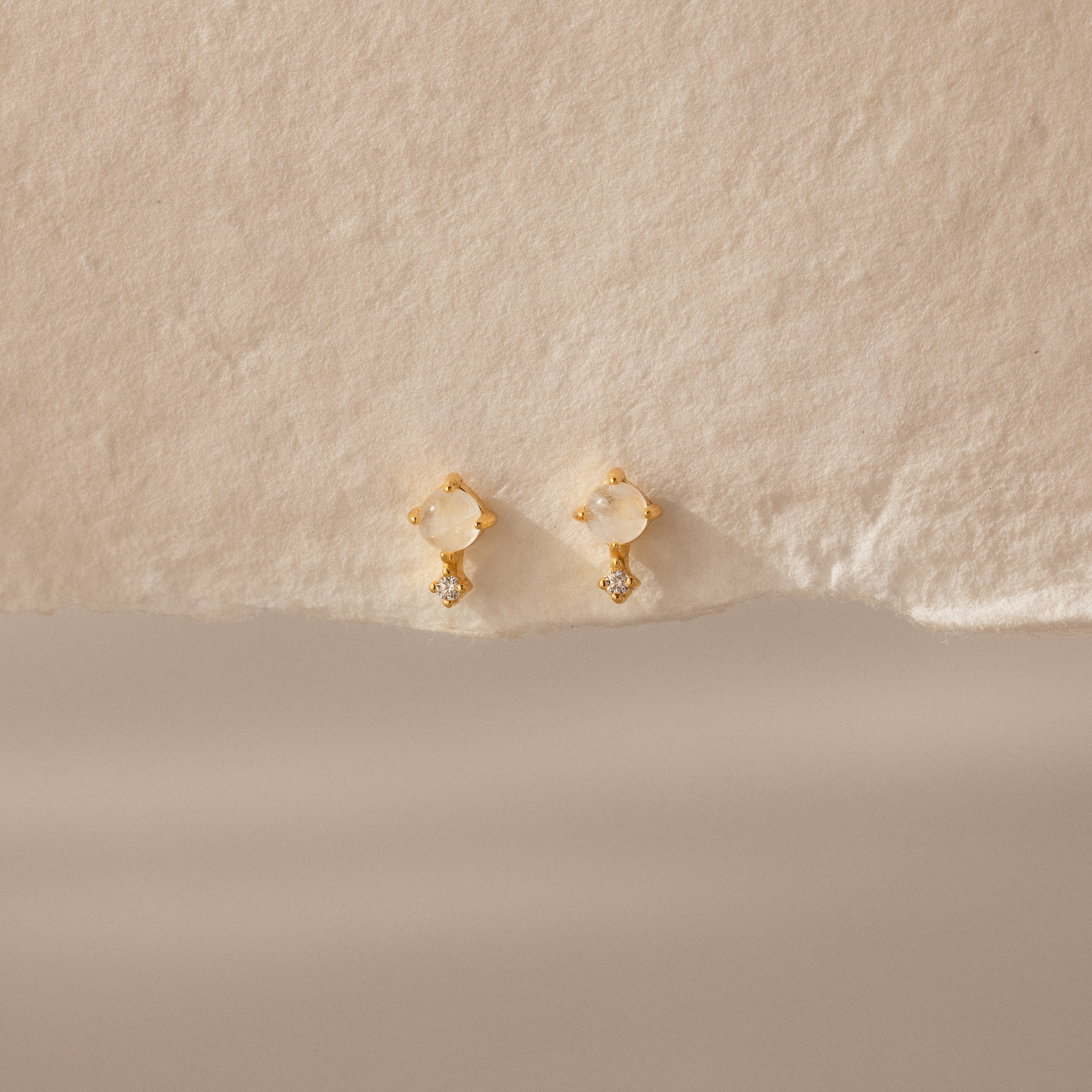 Moonstone Orbit Studs
