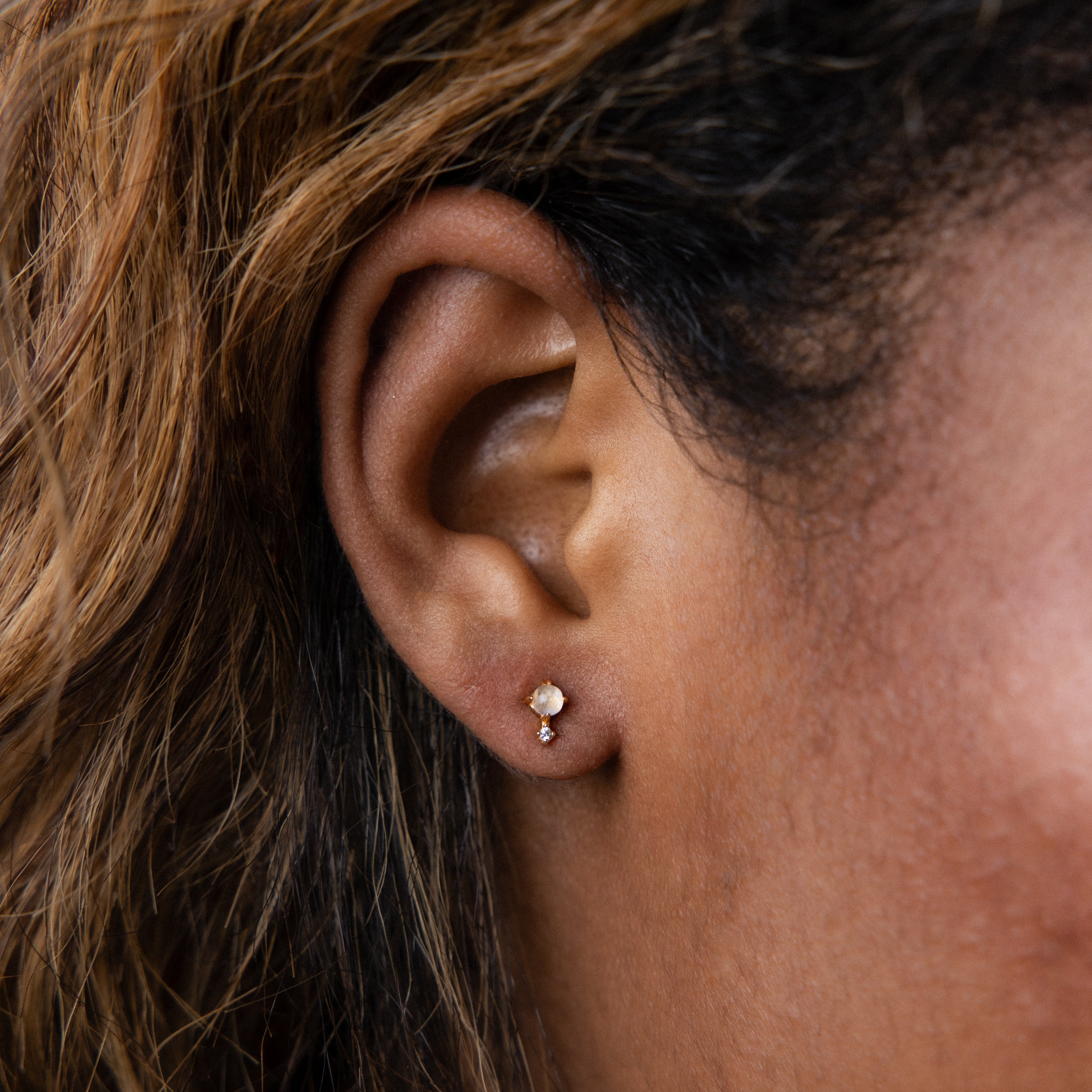 Moonstone Orbit Studs