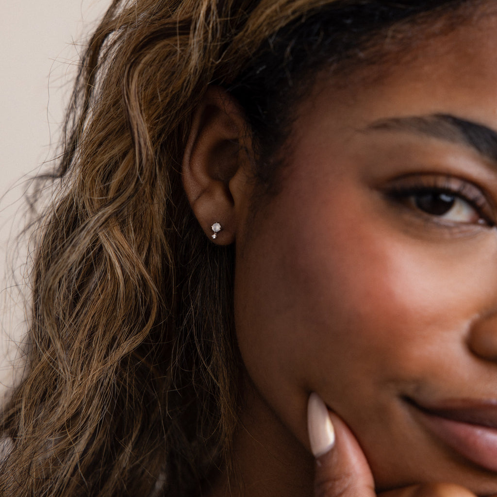 Moonstone Orbit Studs