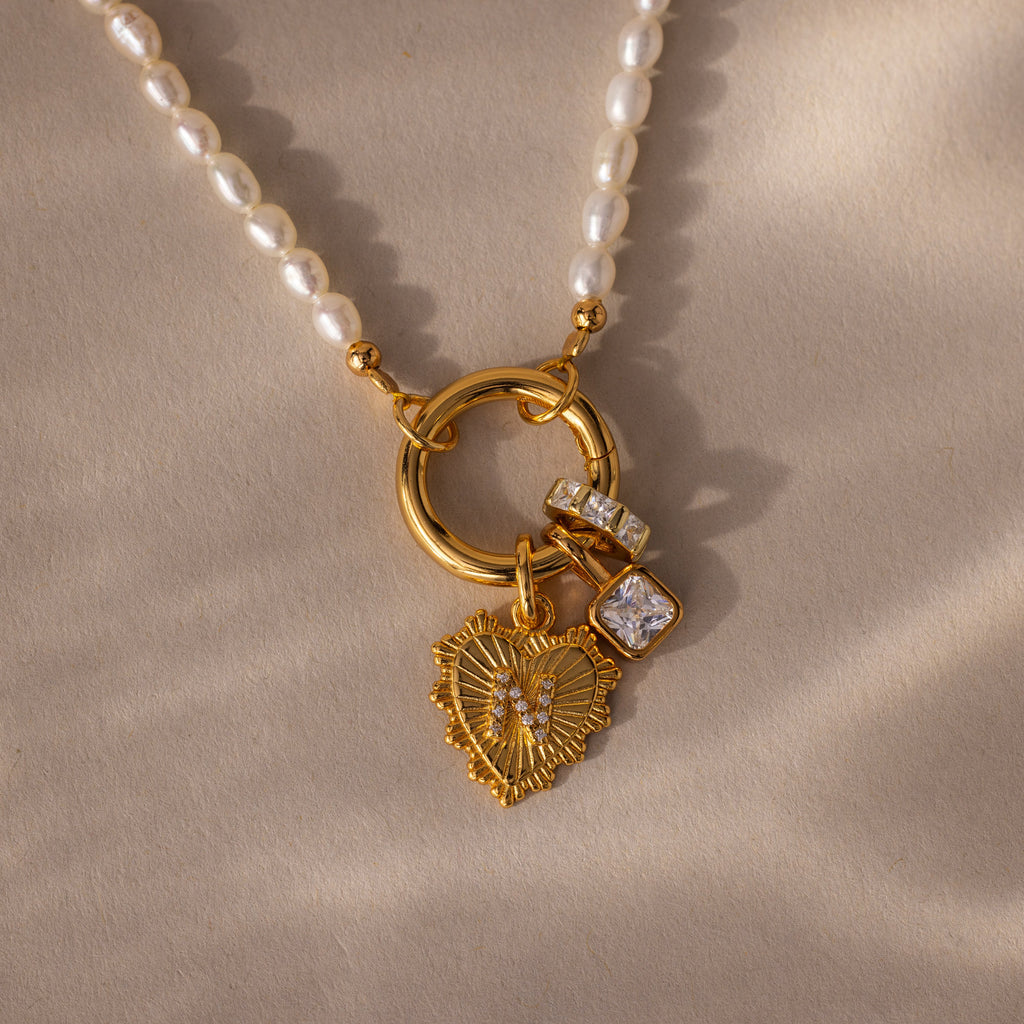 Pearl Chain Clasp Necklace
