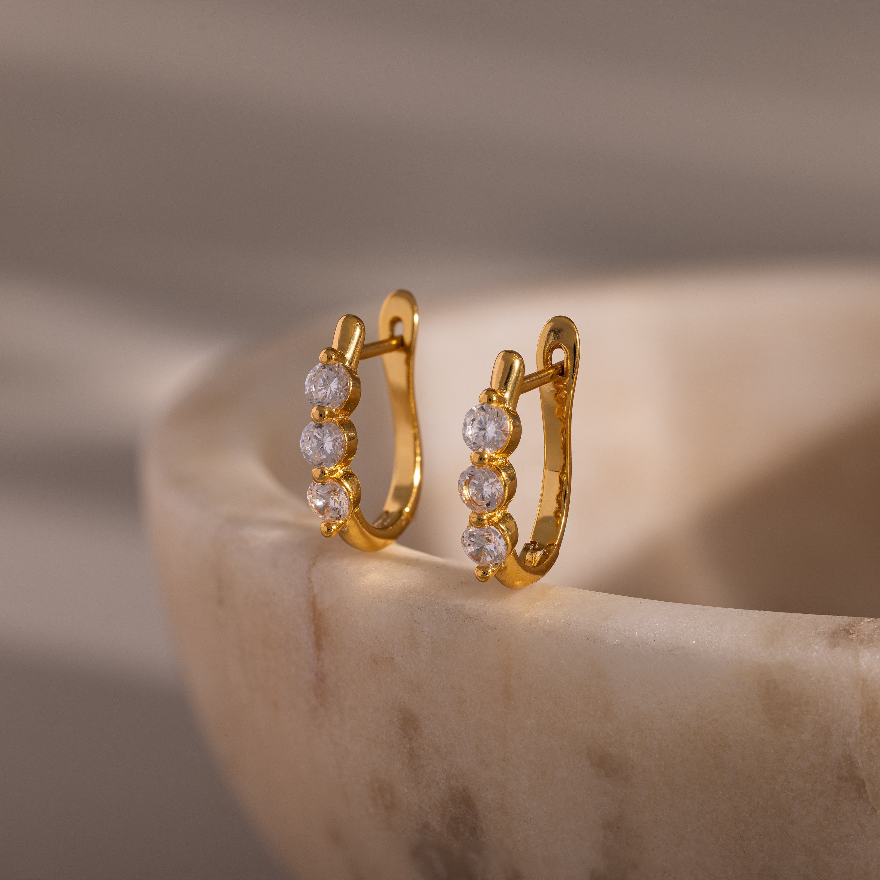 Lace Diamond Hoops