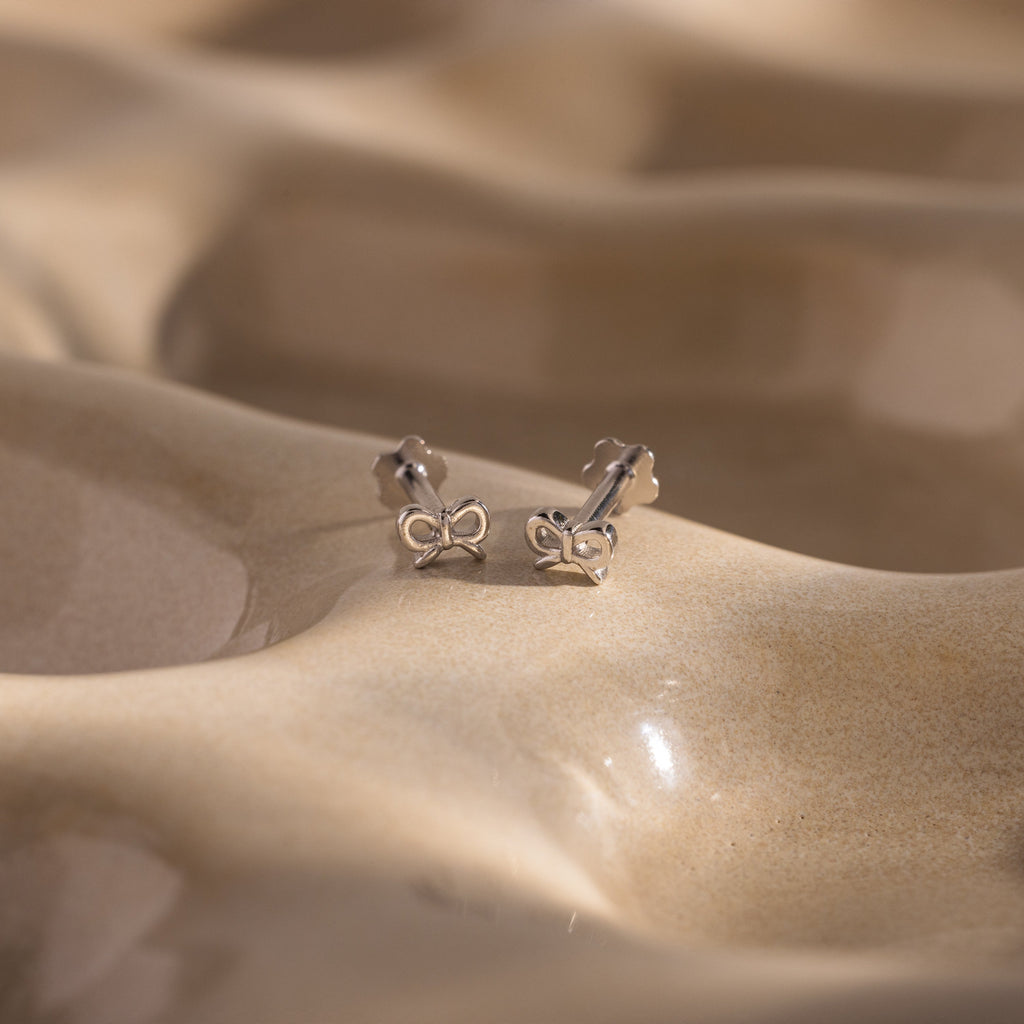 Tiny Bow Flatback Studs