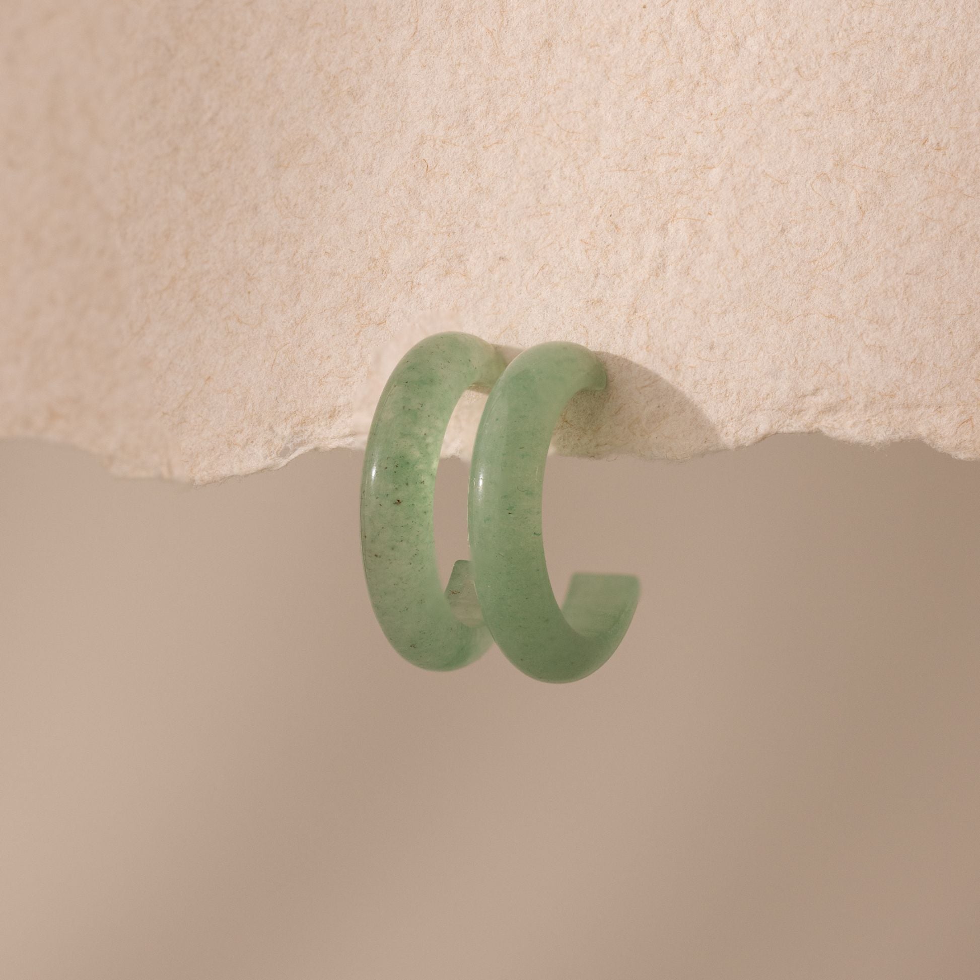 Jade Hoop Earrings