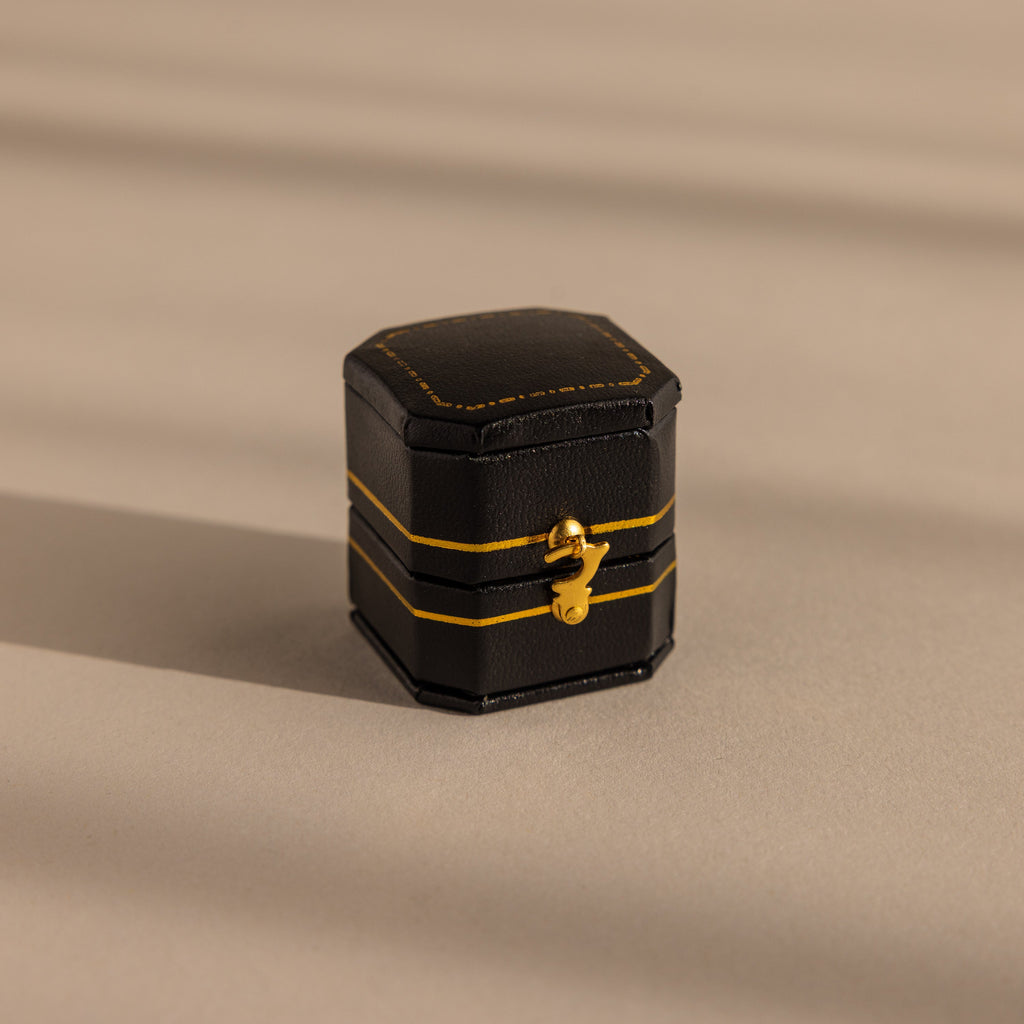 Square Leather Ring Box