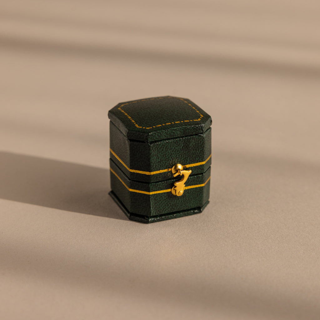 Square Leather Ring Box
