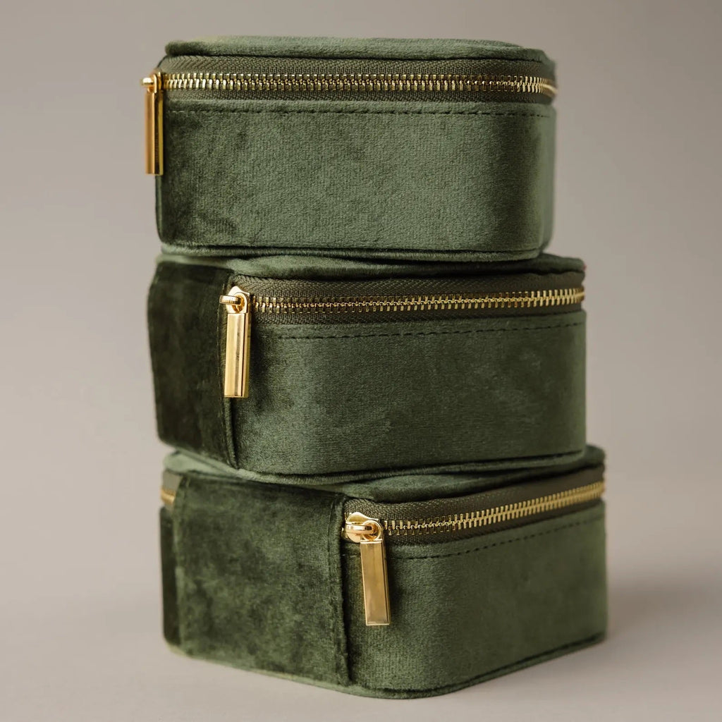 Green Velvet Jewelry Box