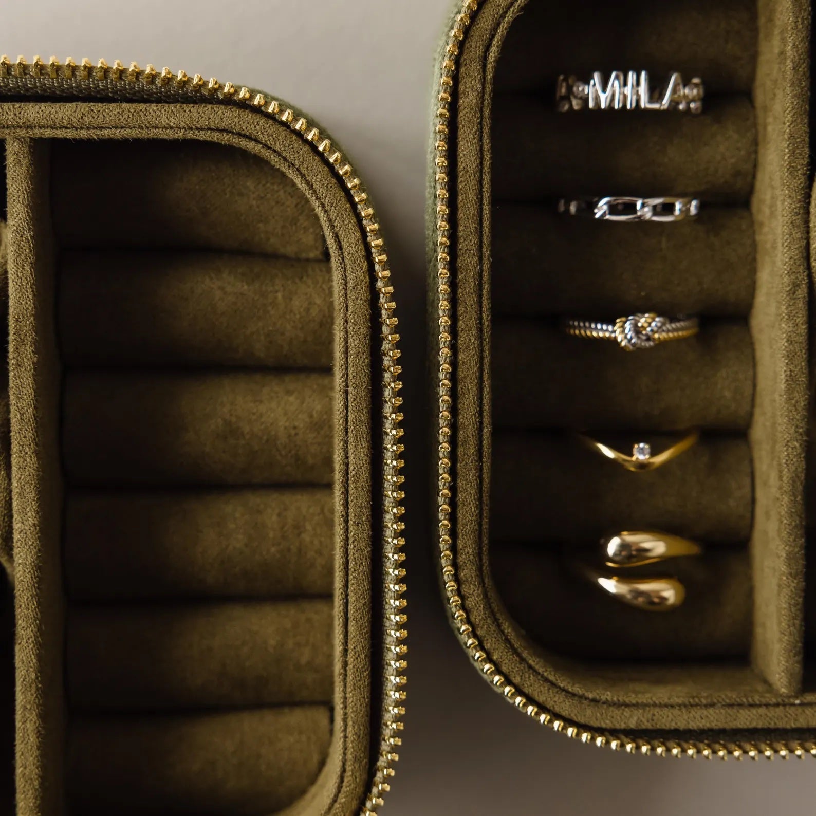 Green Velvet Jewelry Box