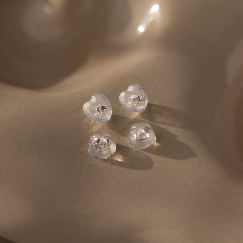 Heart & Flower Earring Backs