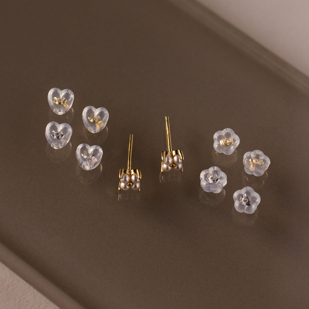 Heart & Flower Earring Backs