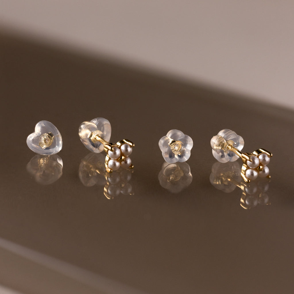 Heart & Flower Earring Backs