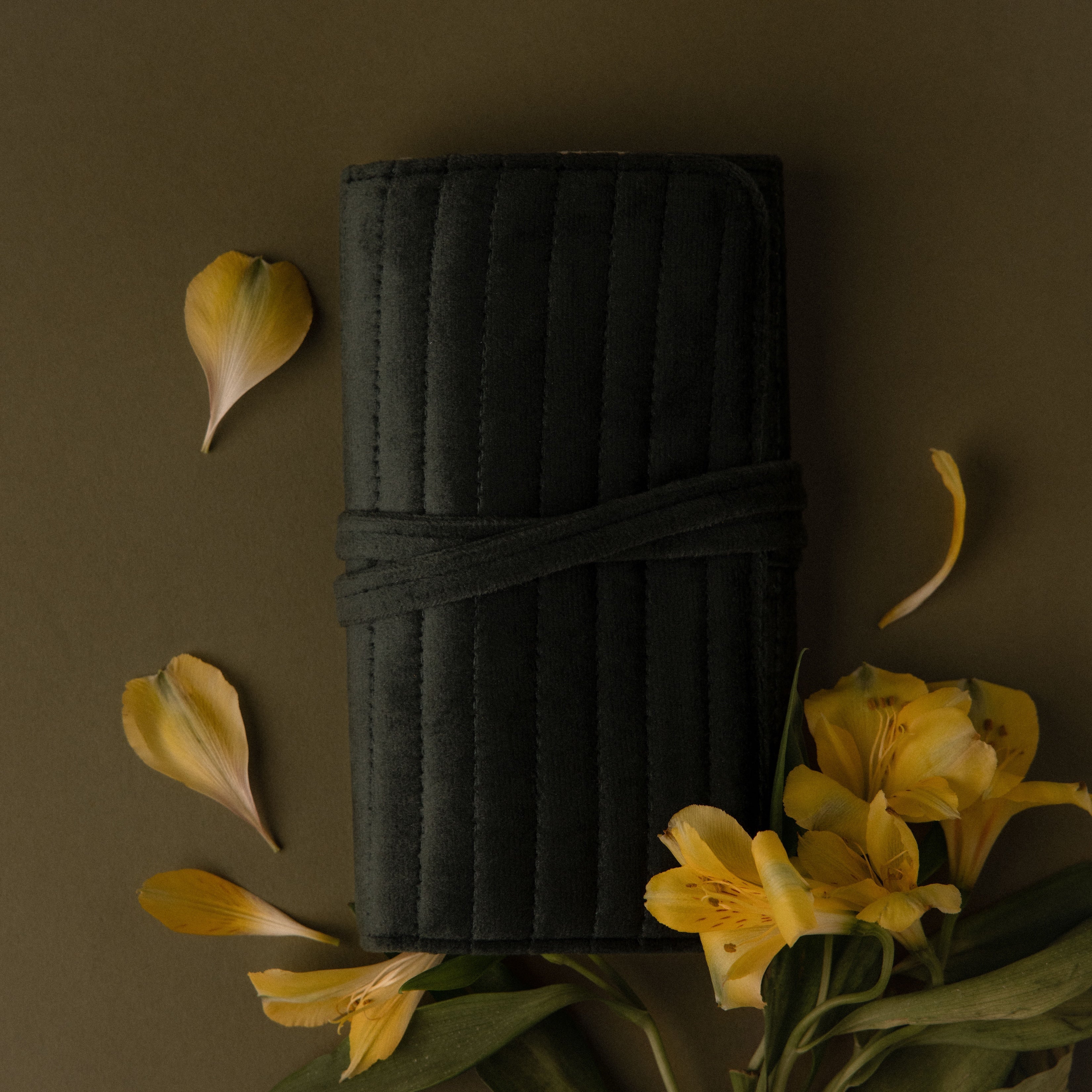 Velvet Roll-Up Jewelry Case