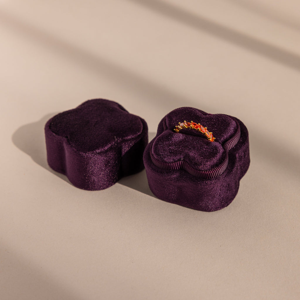 Flower Velvet Ring Box