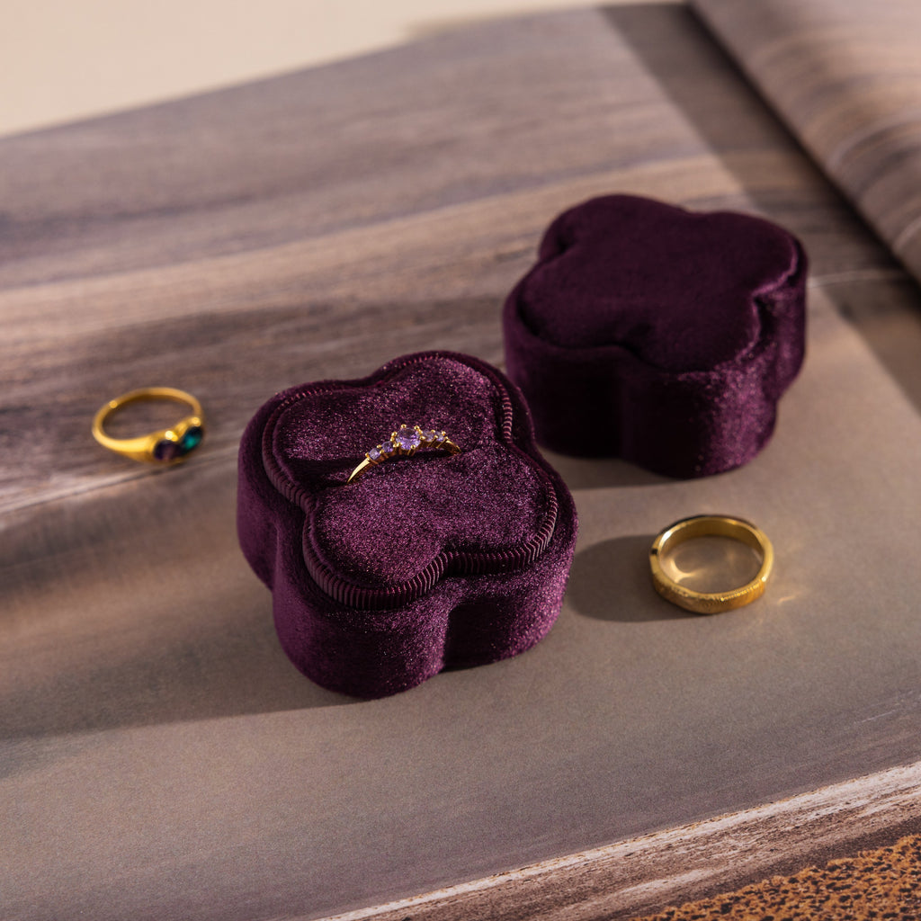 Flower Velvet Ring Box
