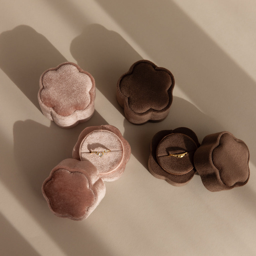Flower Velvet Ring Box