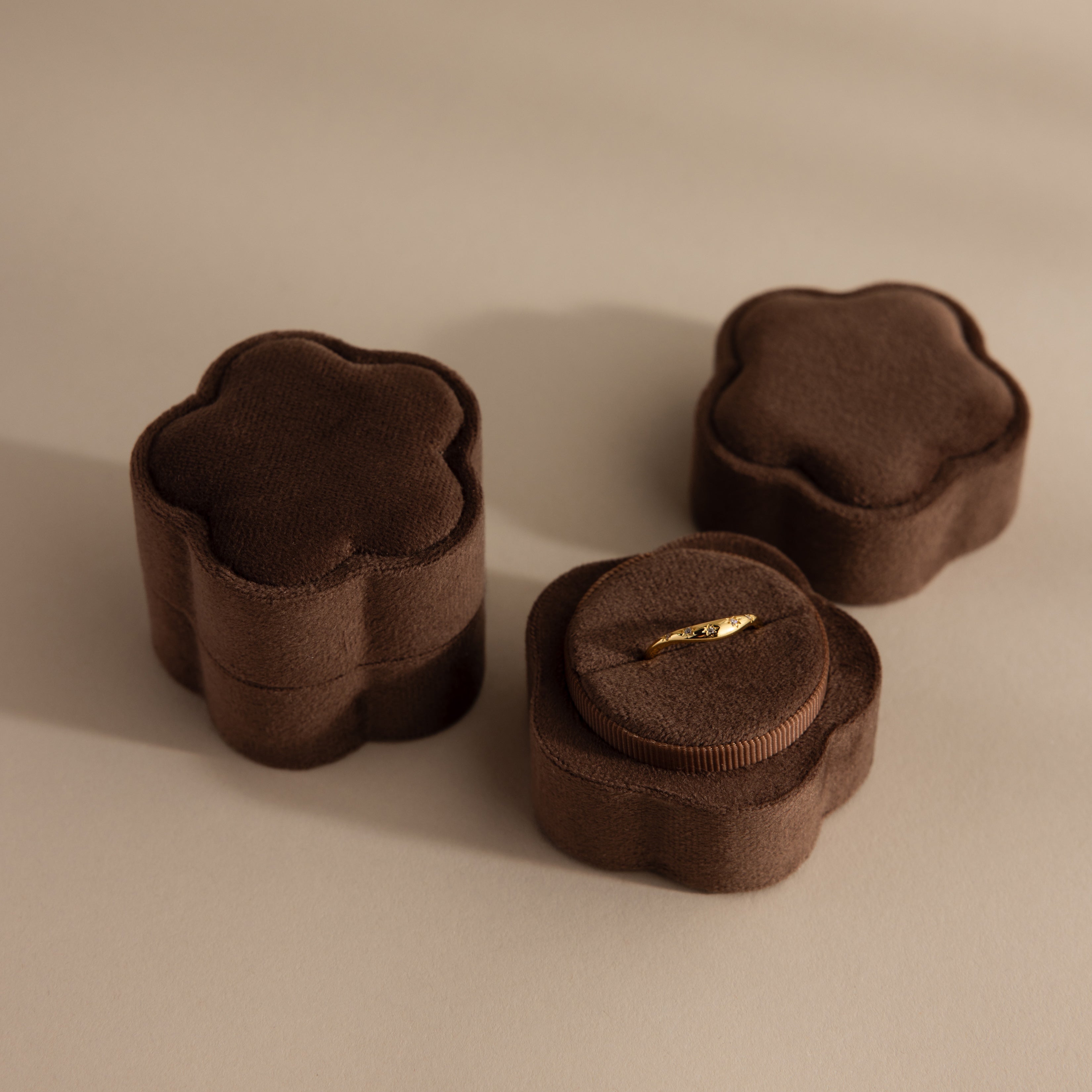Flower Velvet Ring Box