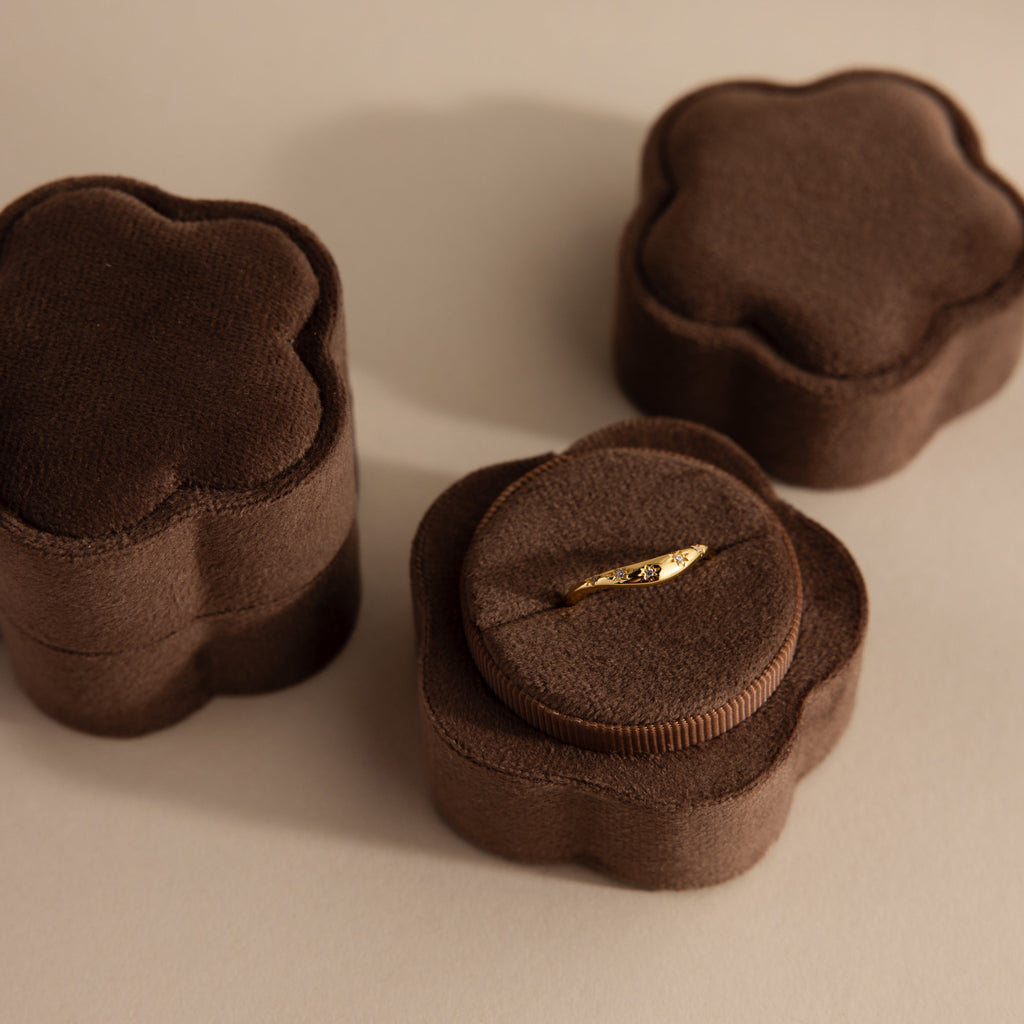 Flower Velvet Ring Box
