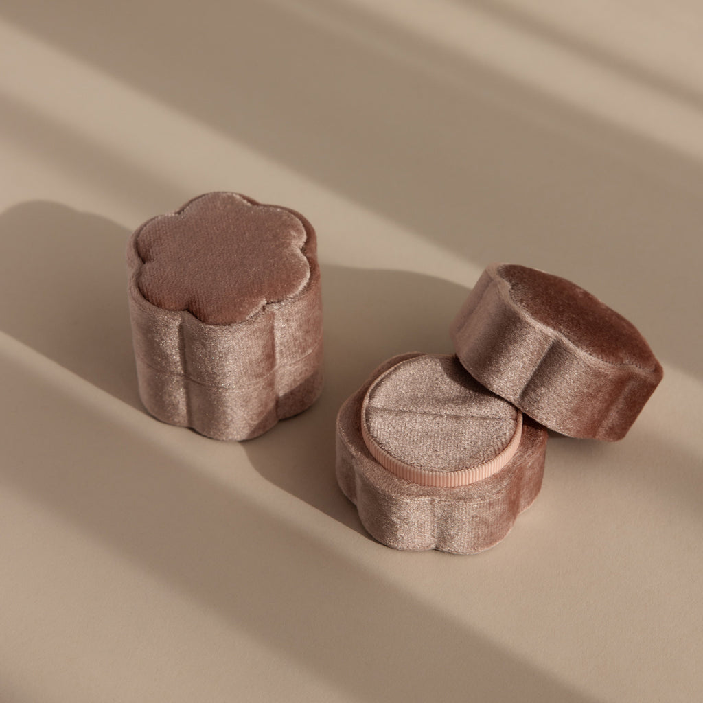 Flower Velvet Ring Box