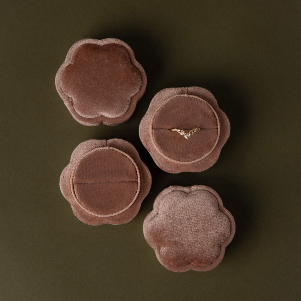 Flower Velvet Ring Box