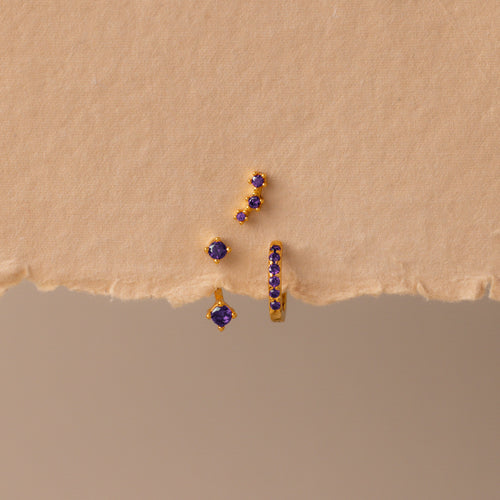 Birthstone Earring Trio Set