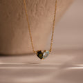 Toi et Moi Teardrop Heart Necklace