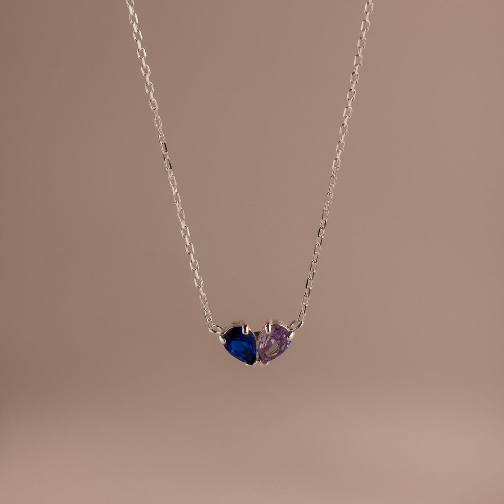 Toi et Moi Teardrop Heart Necklace