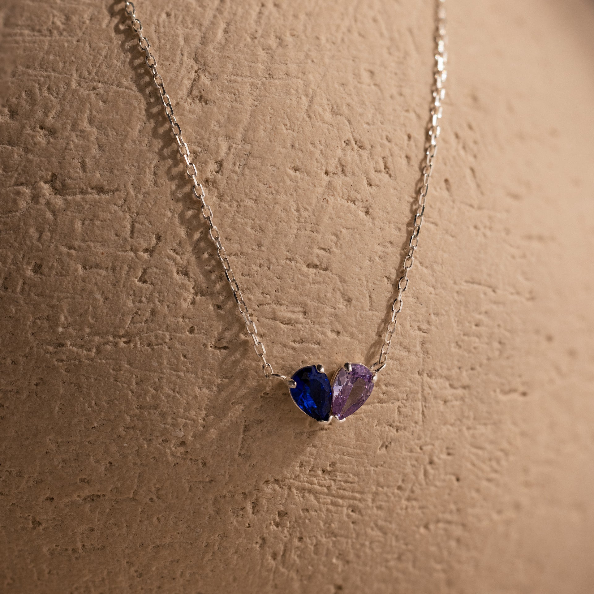 Toi et Moi Teardrop Heart Necklace