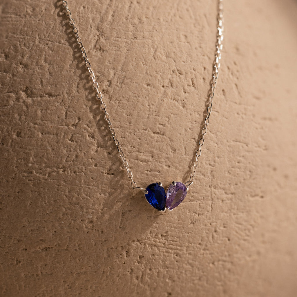Toi et Moi Teardrop Heart Necklace