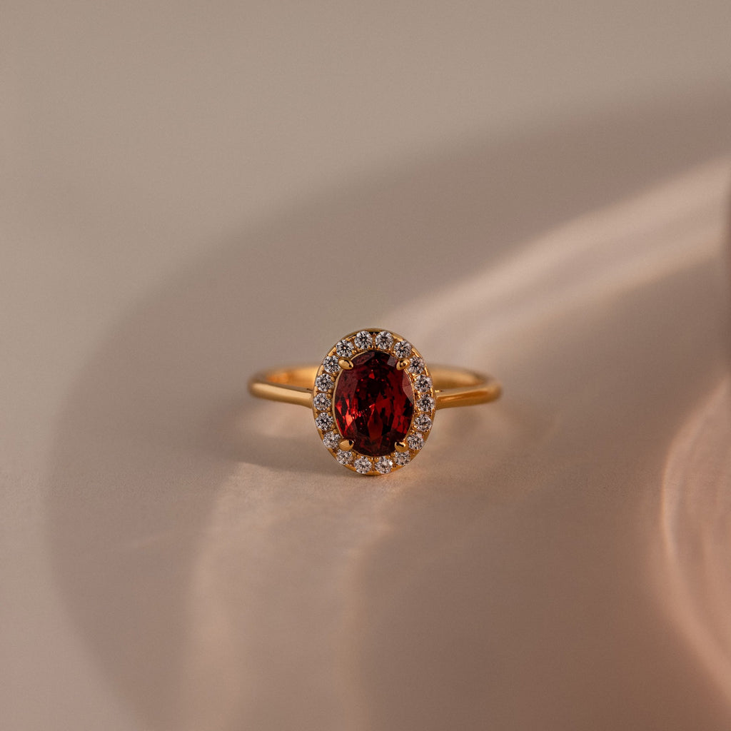 Pave Garnet Ring