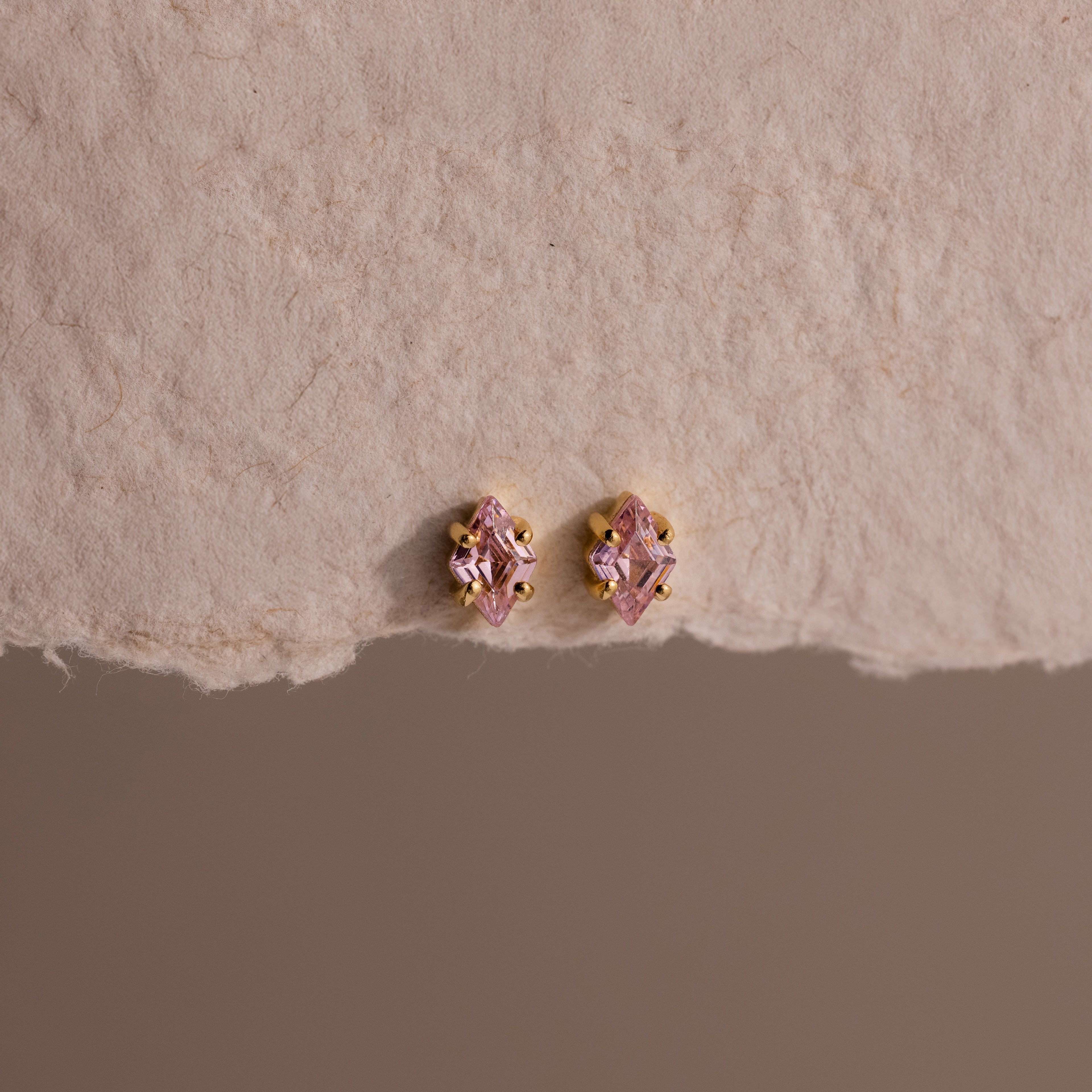 Rhombus Birthstone Flatback Studs