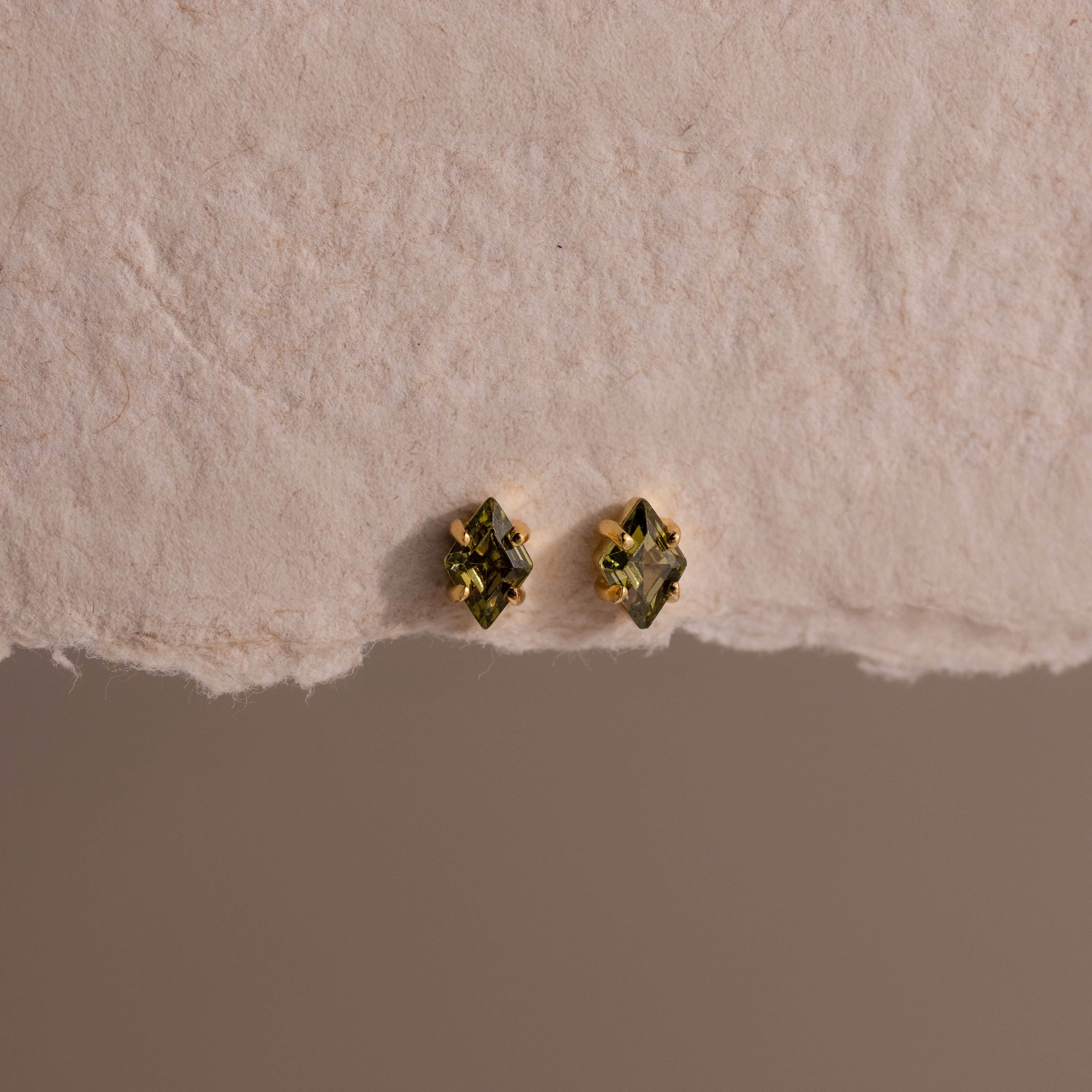 Rhombus Birthstone Flatback Studs