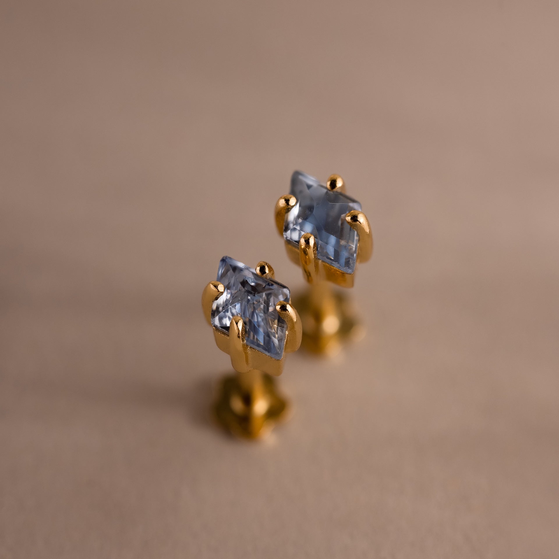 Rhombus Birthstone Flatback Studs