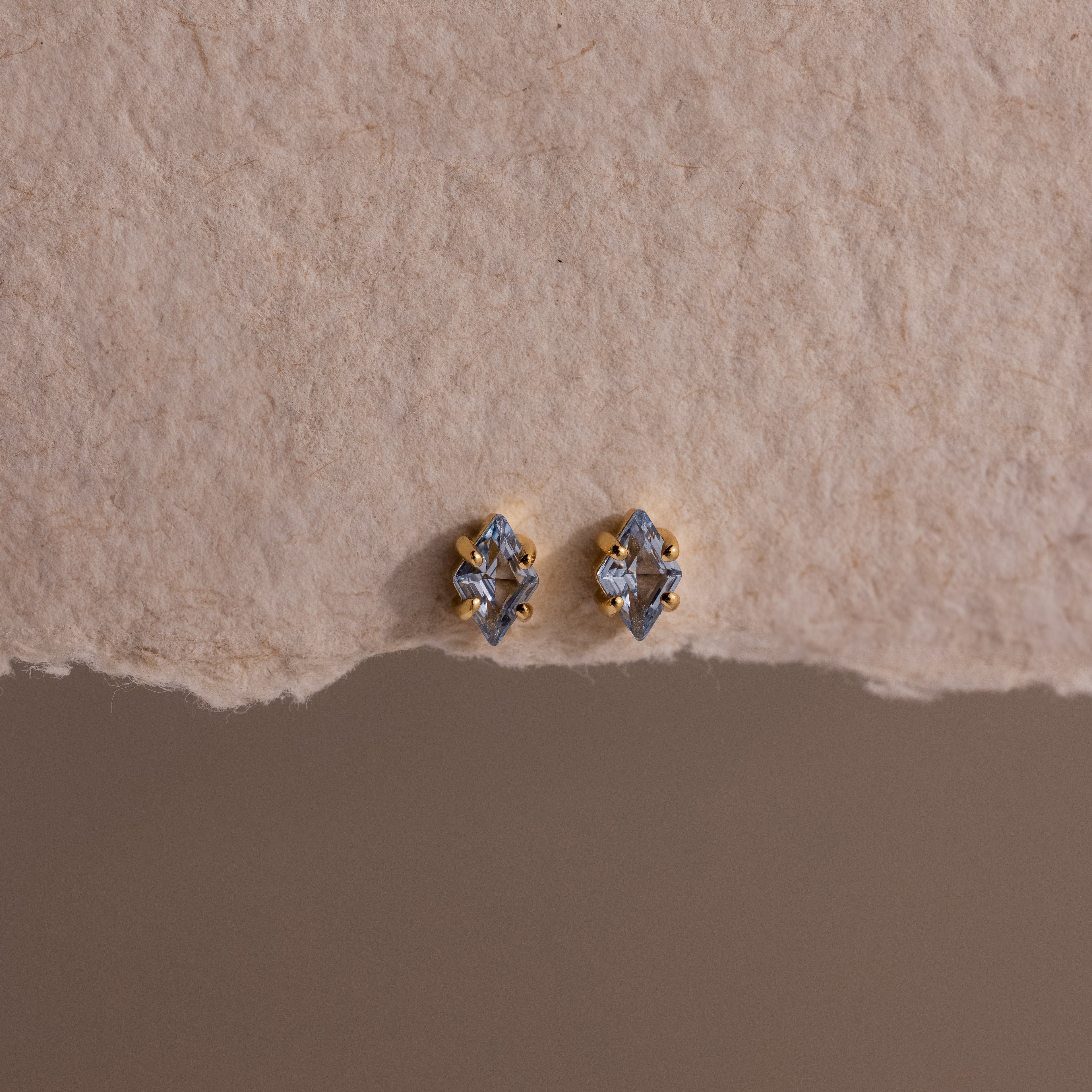 Rhombus Birthstone Flatback Studs