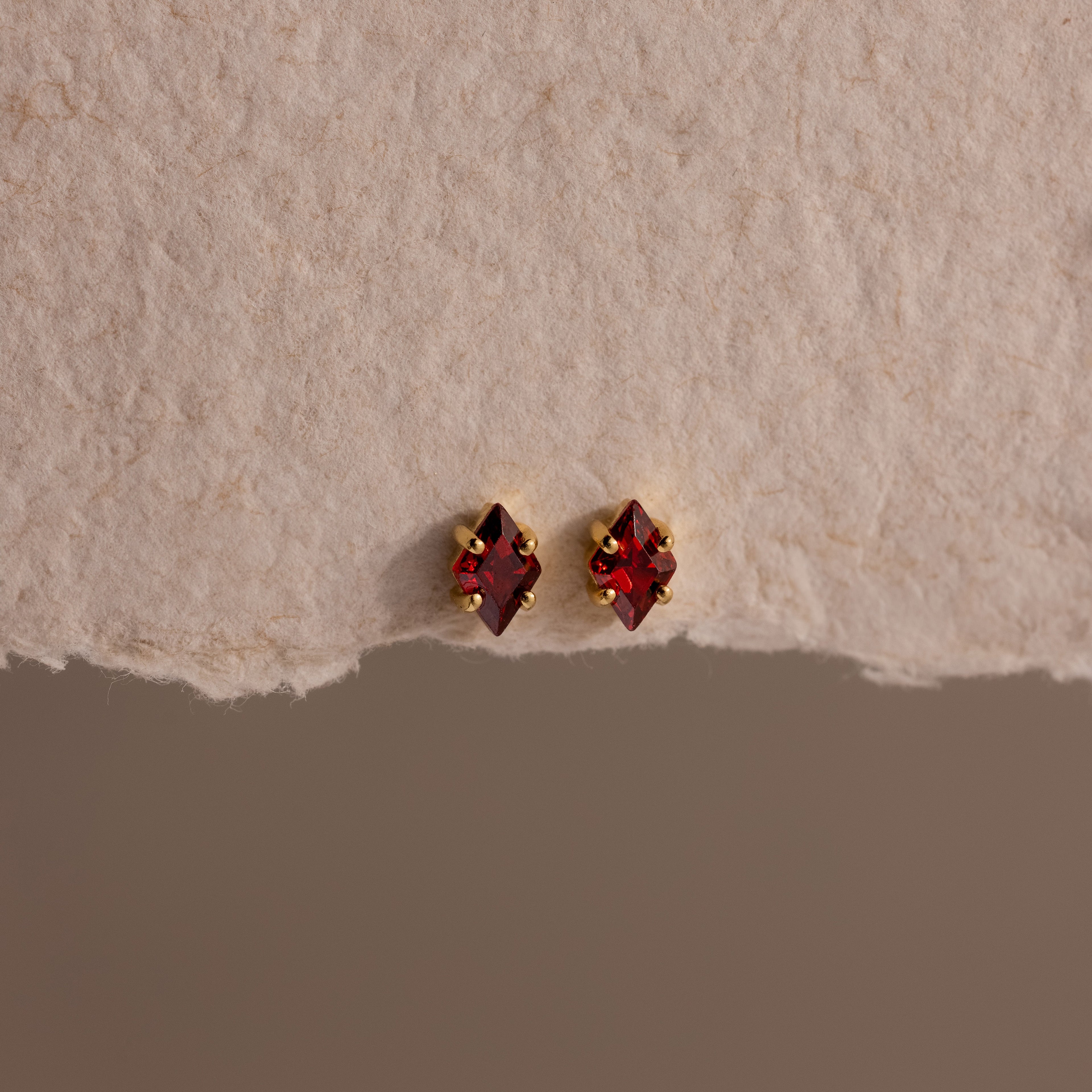Rhombus Birthstone Flatback Studs