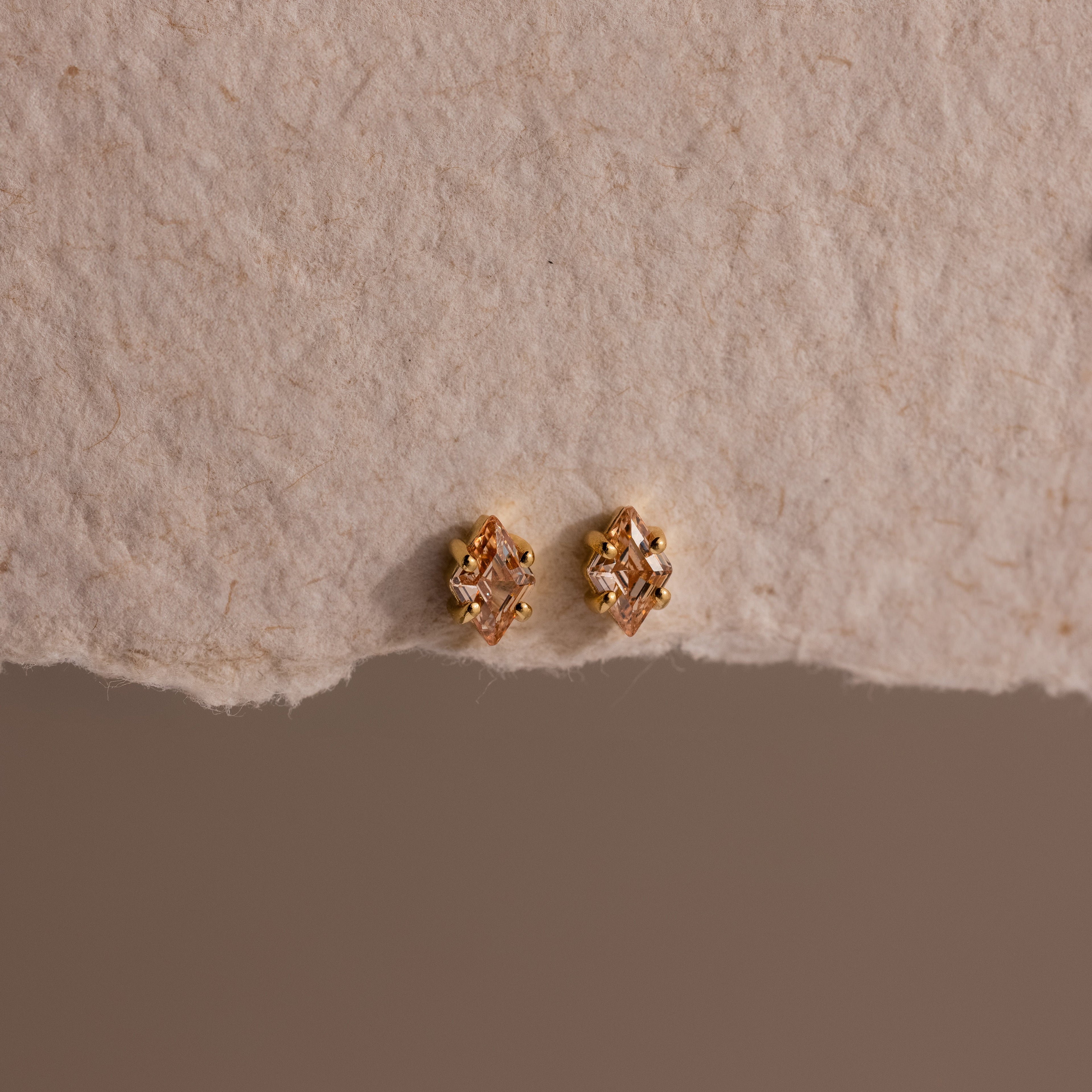 Rhombus Birthstone Flatback Studs