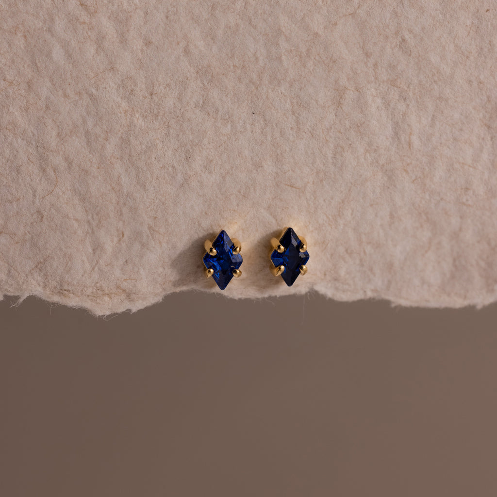 Rhombus Birthstone Flatback Studs