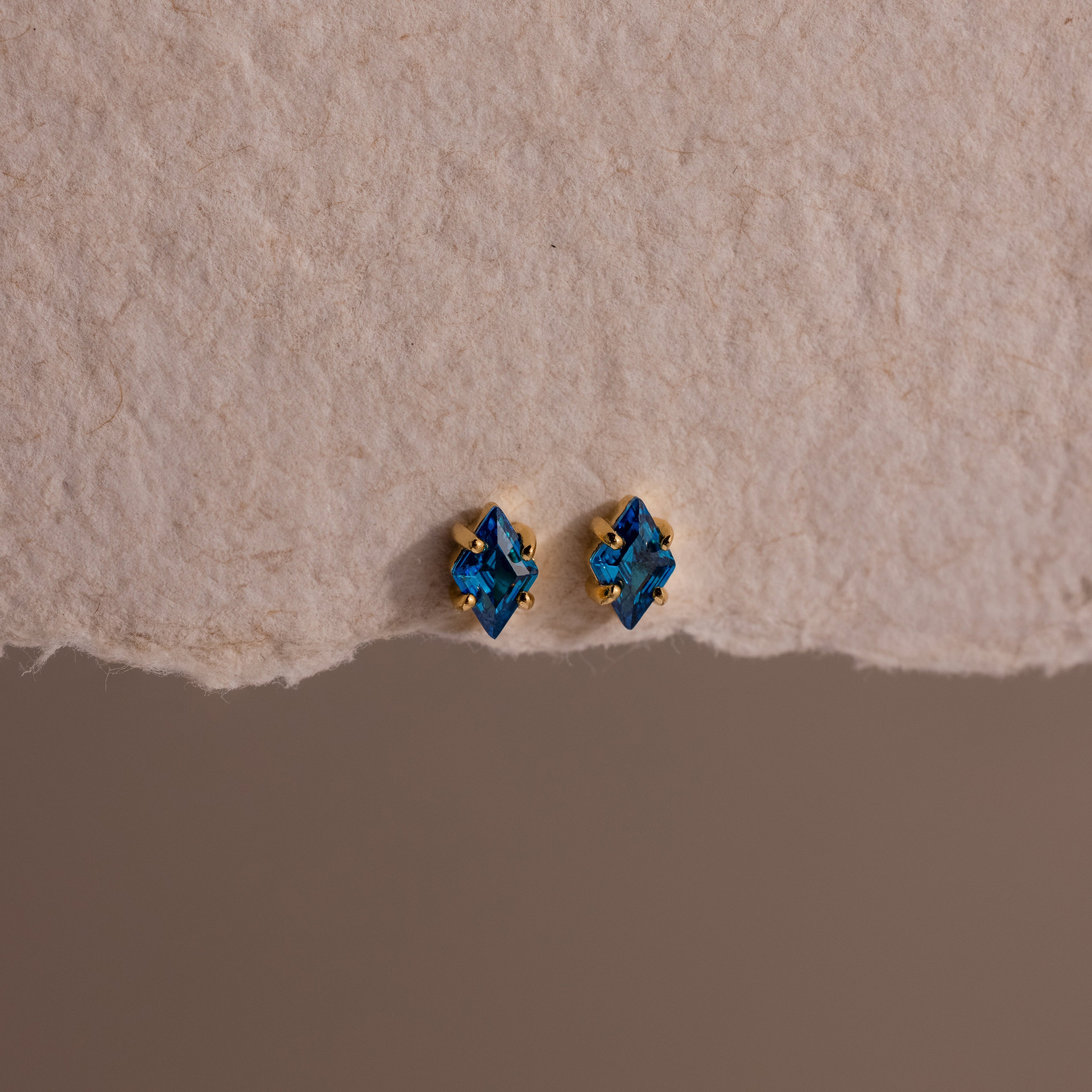 Rhombus Birthstone Flatback Studs