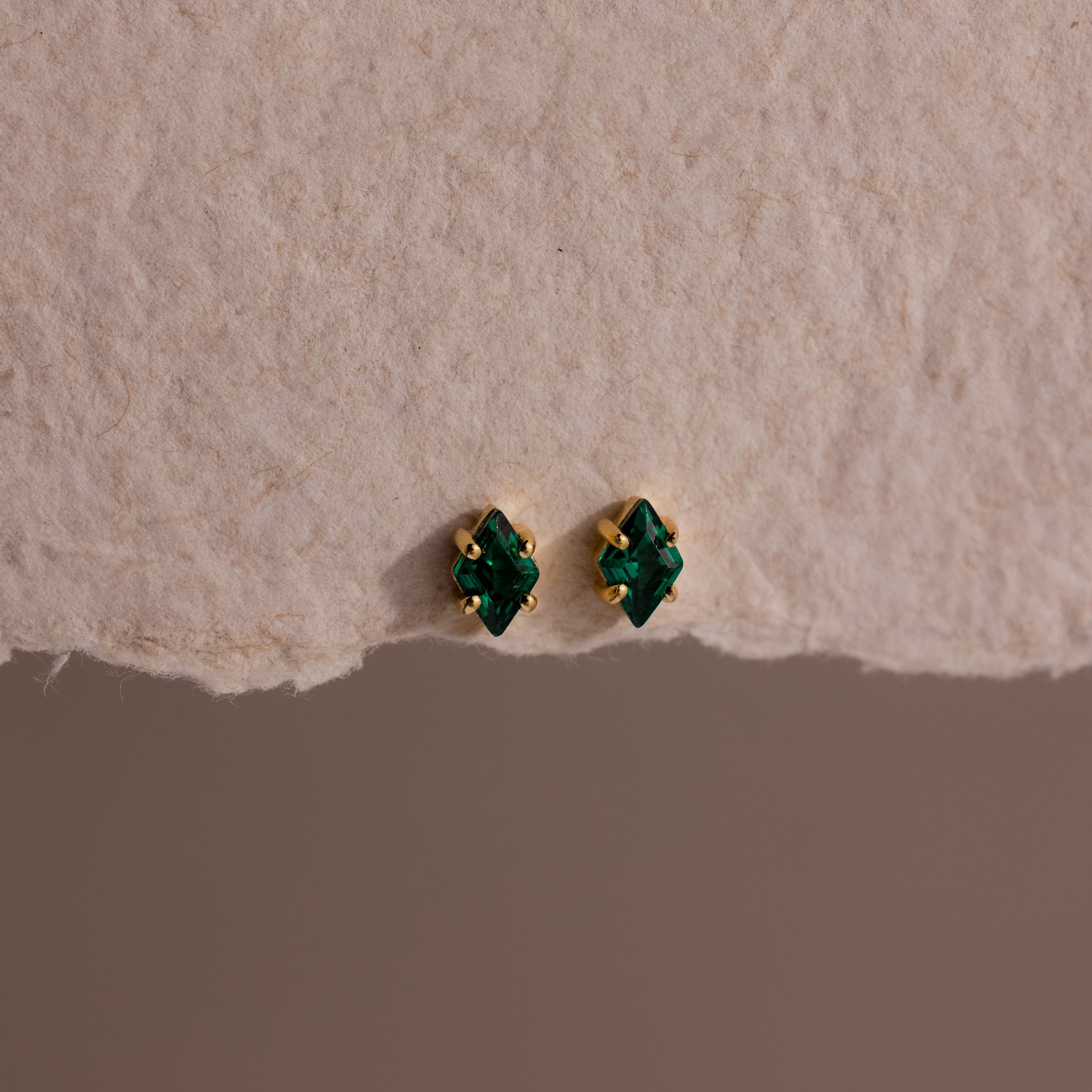 Rhombus Birthstone Flatback Studs