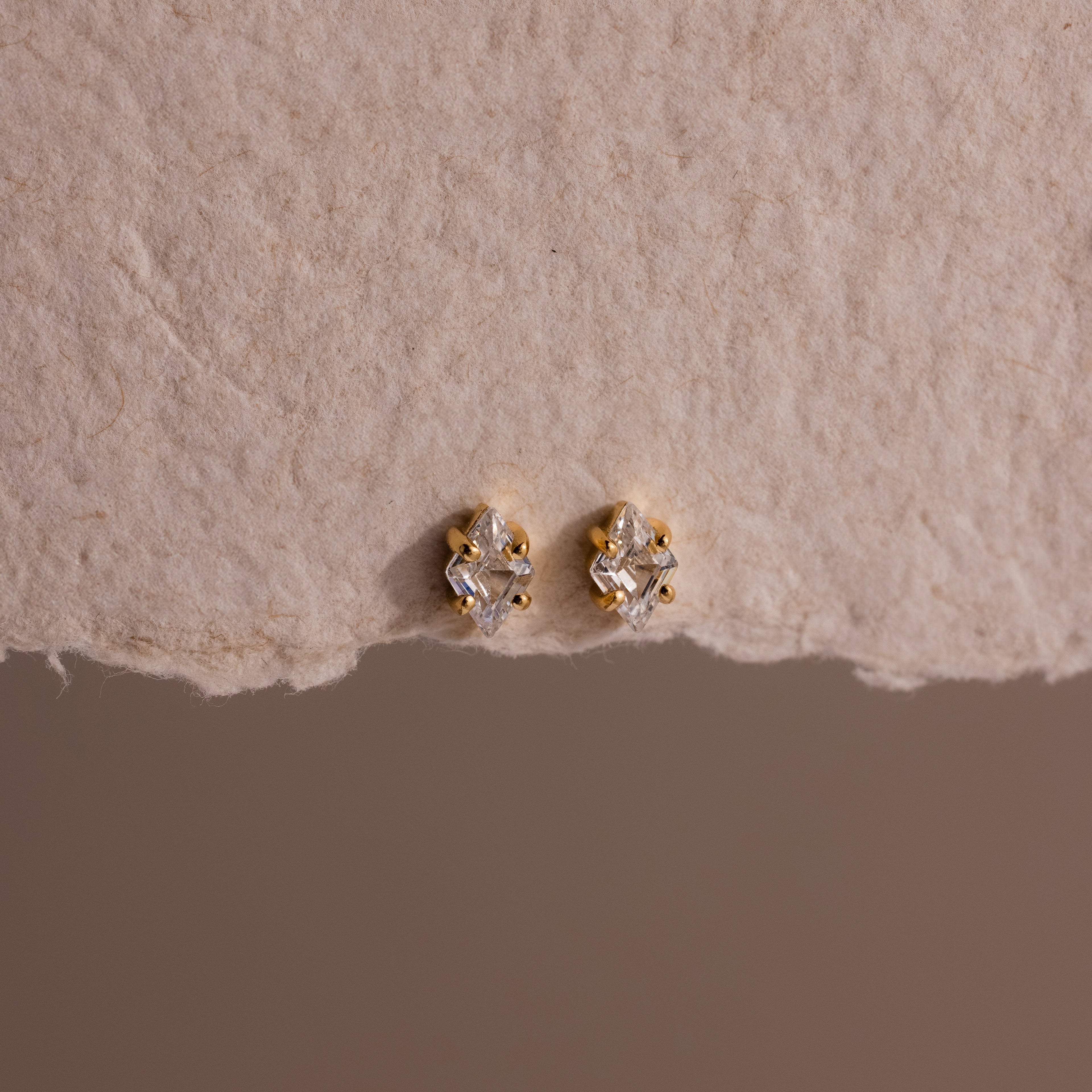 Rhombus Birthstone Flatback Studs