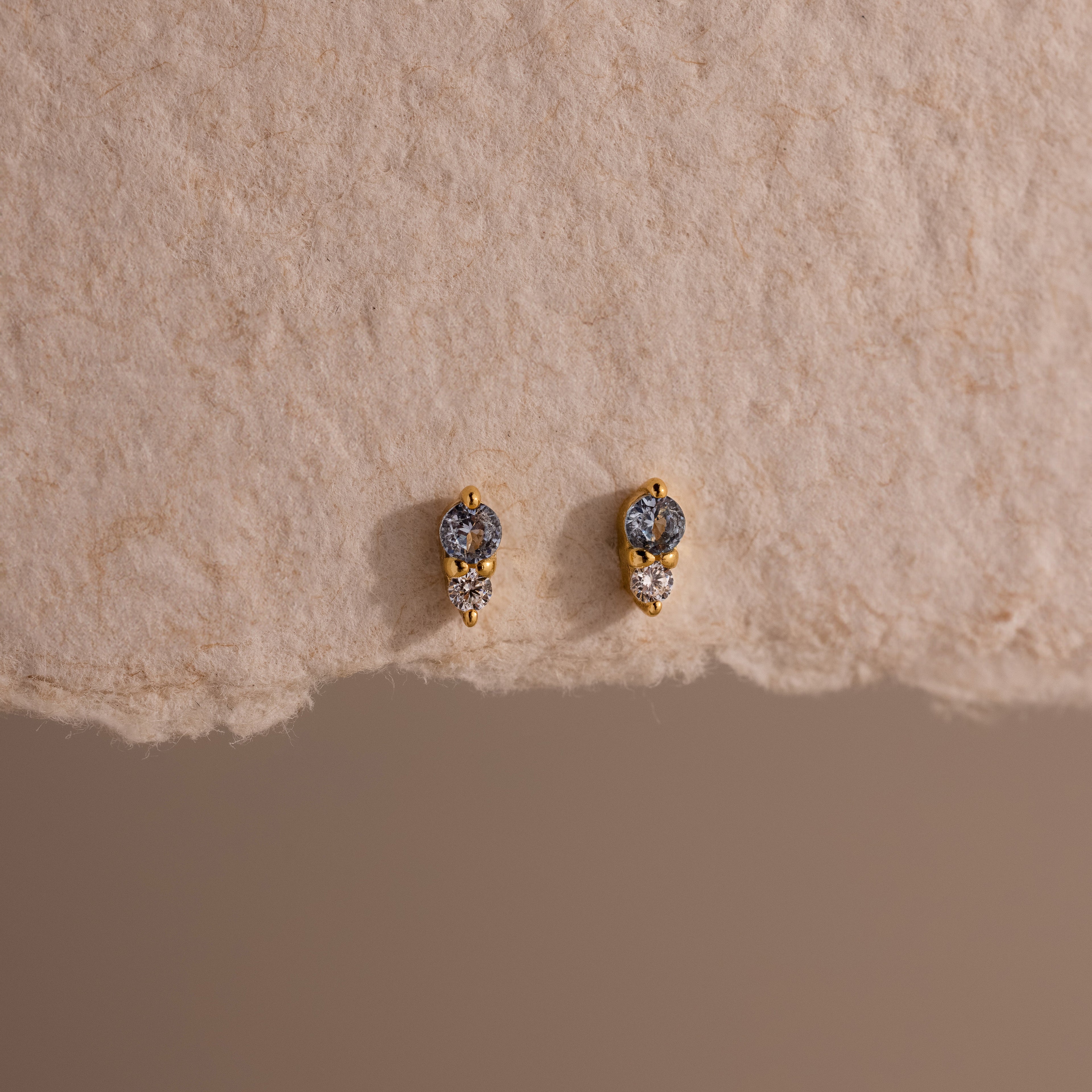 Tiny Duo Birthstone Flatback Studs