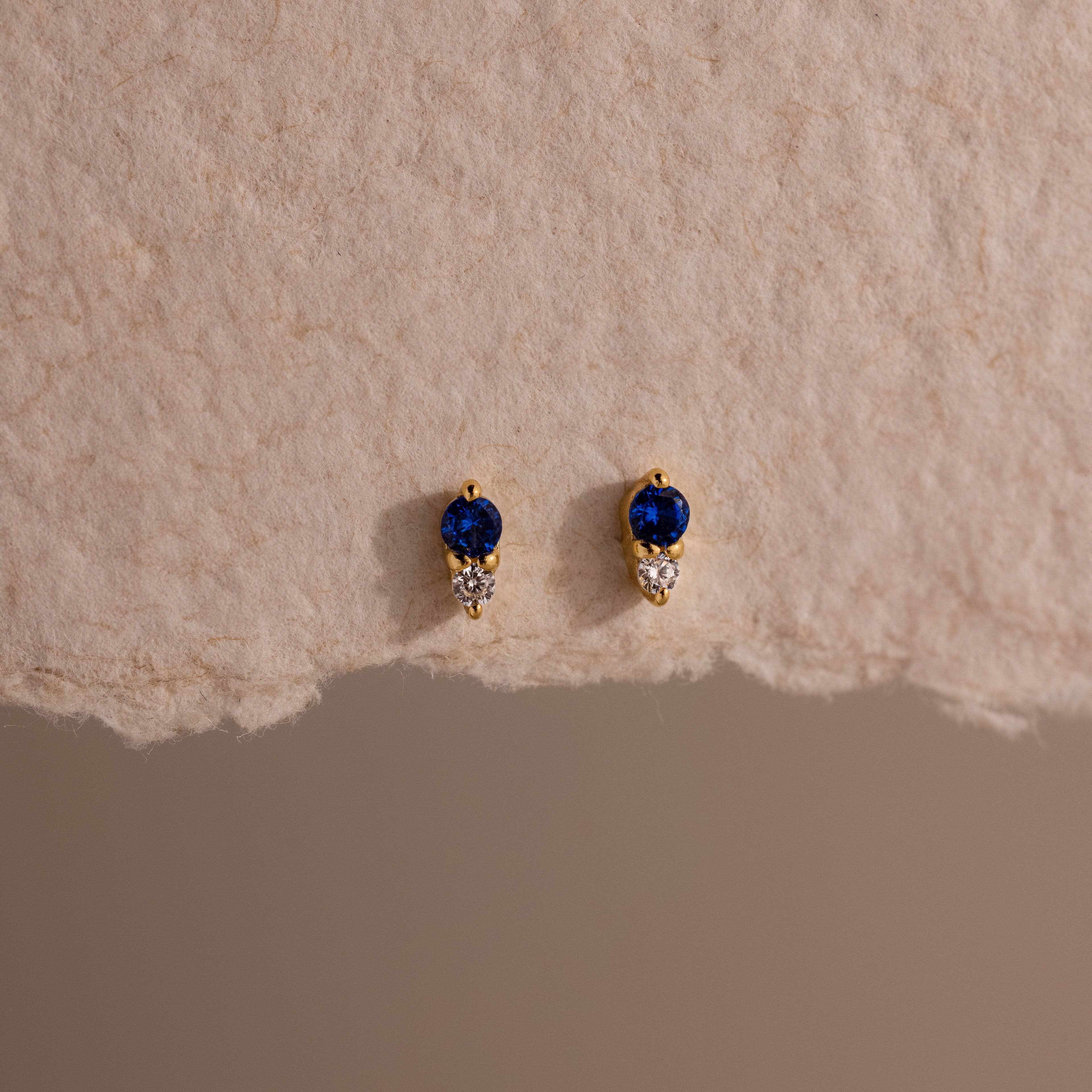 Tiny Duo Birthstone Flatback Studs