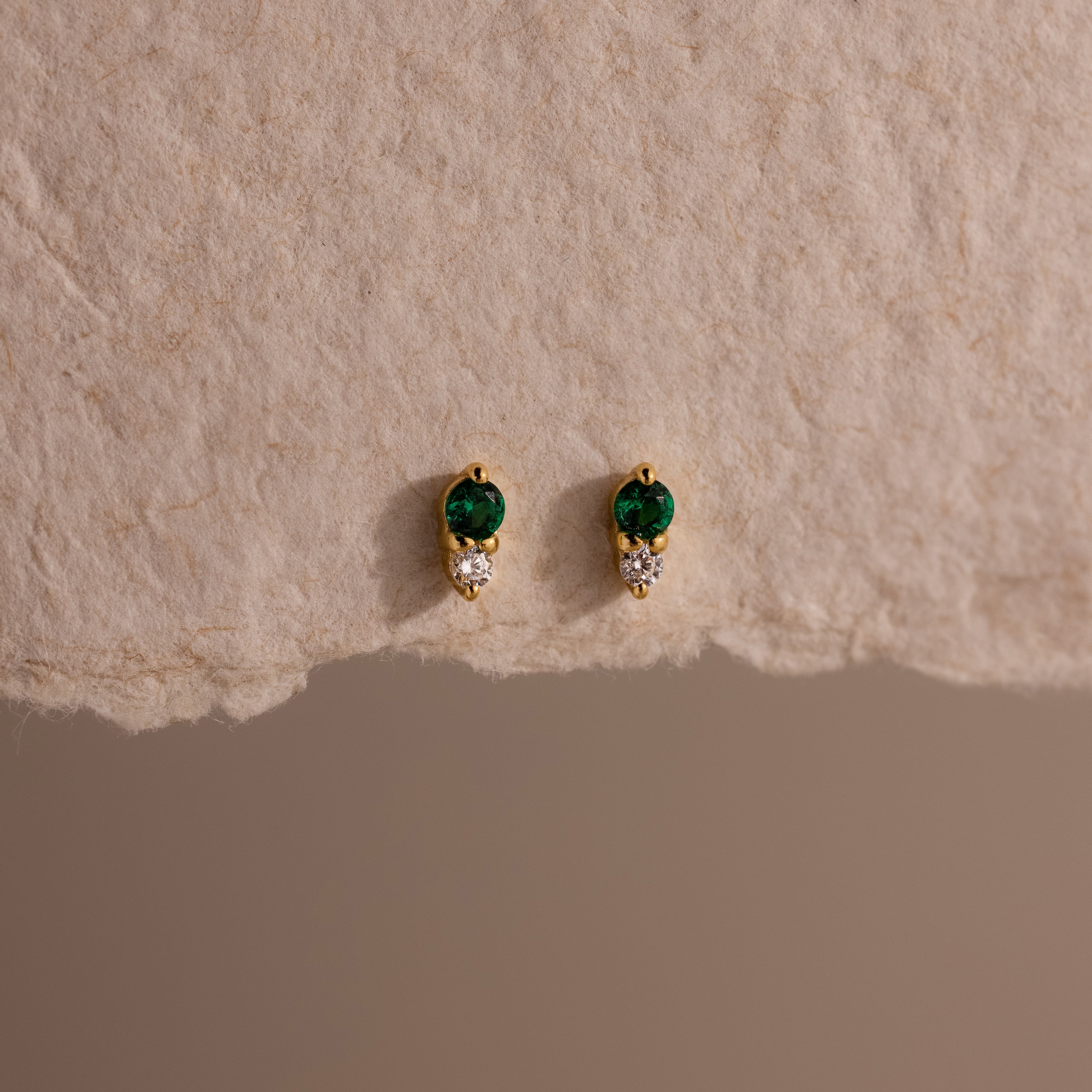 Tiny Duo Birthstone Flatback Studs