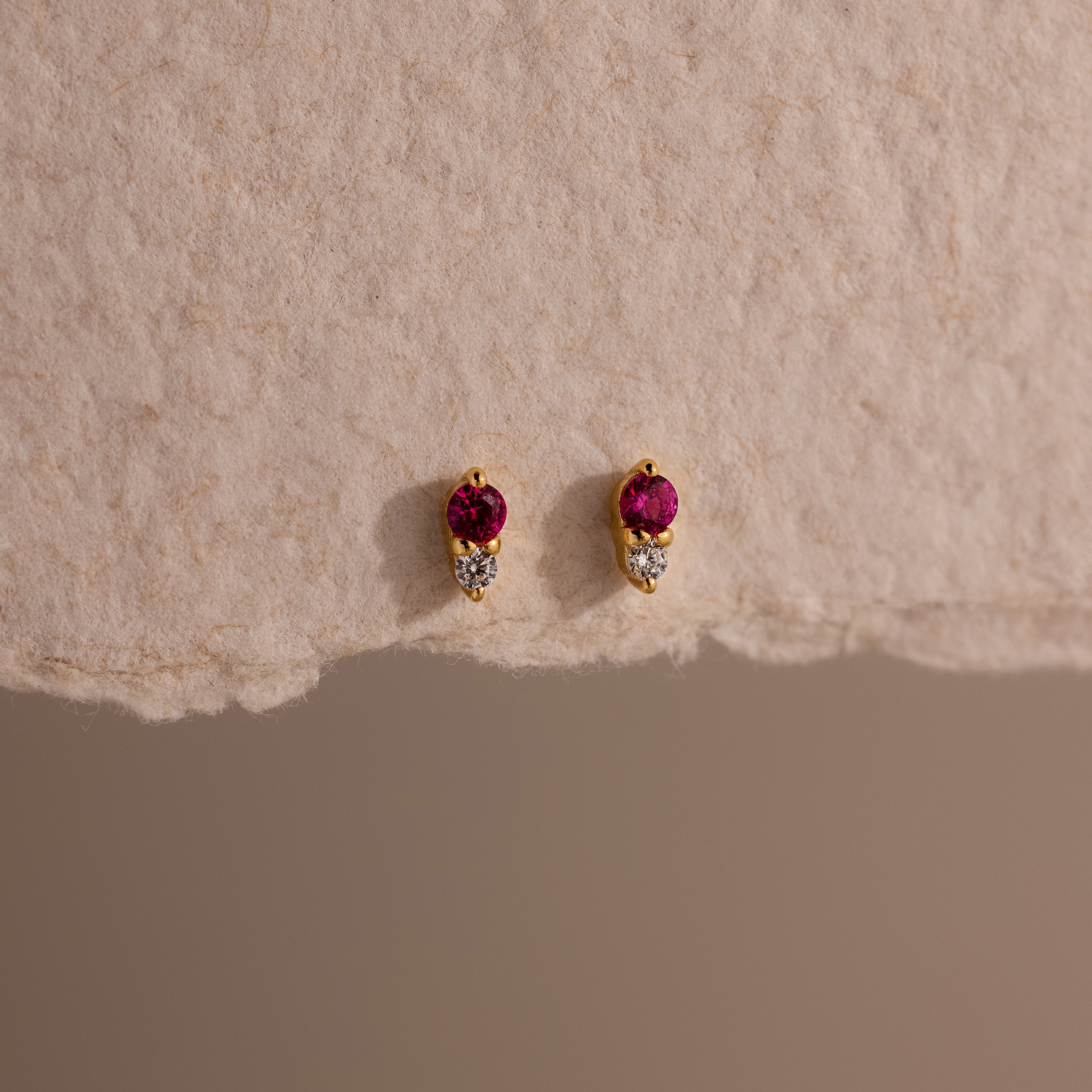 Tiny Duo Birthstone Flatback Studs
