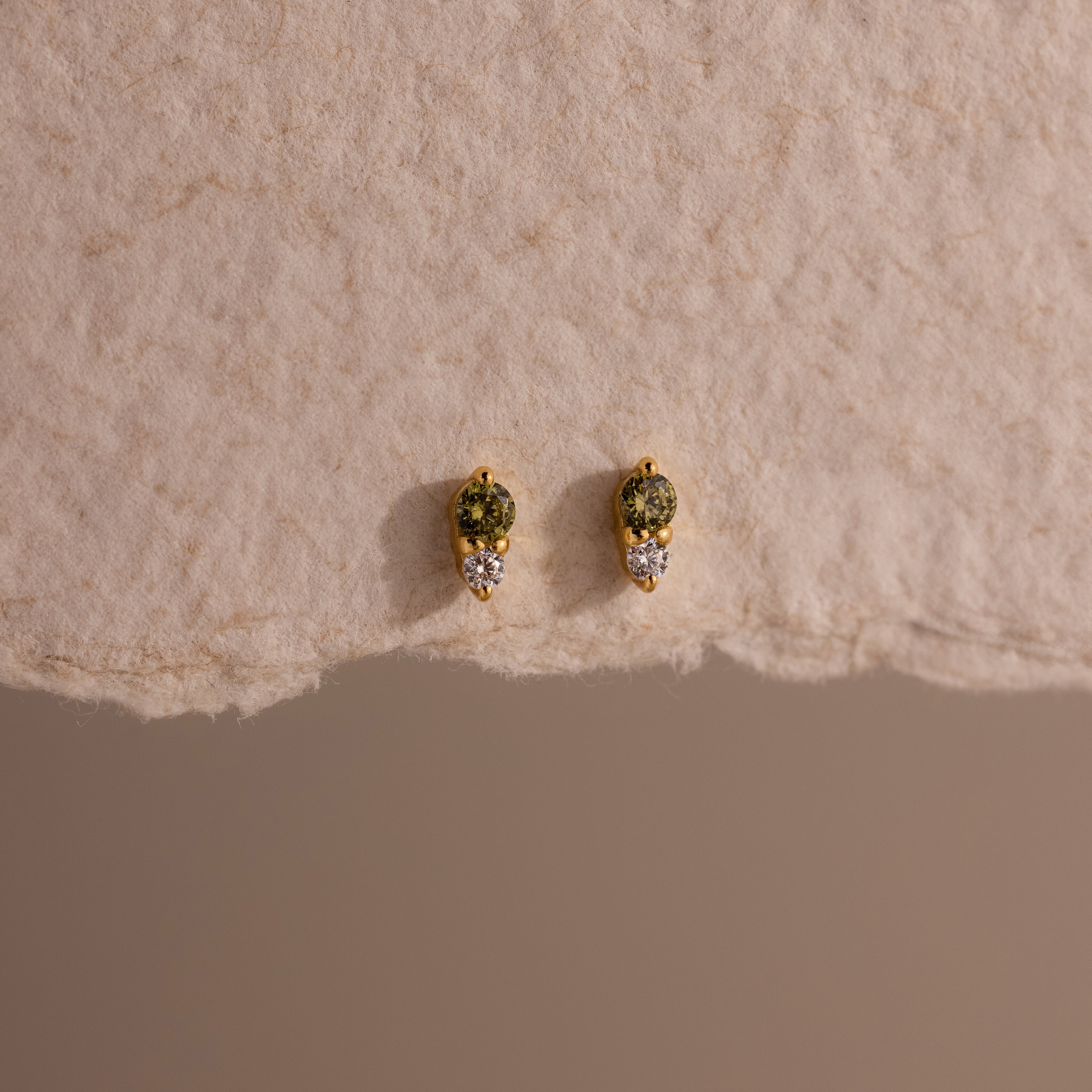 Tiny Duo Birthstone Flatback Studs