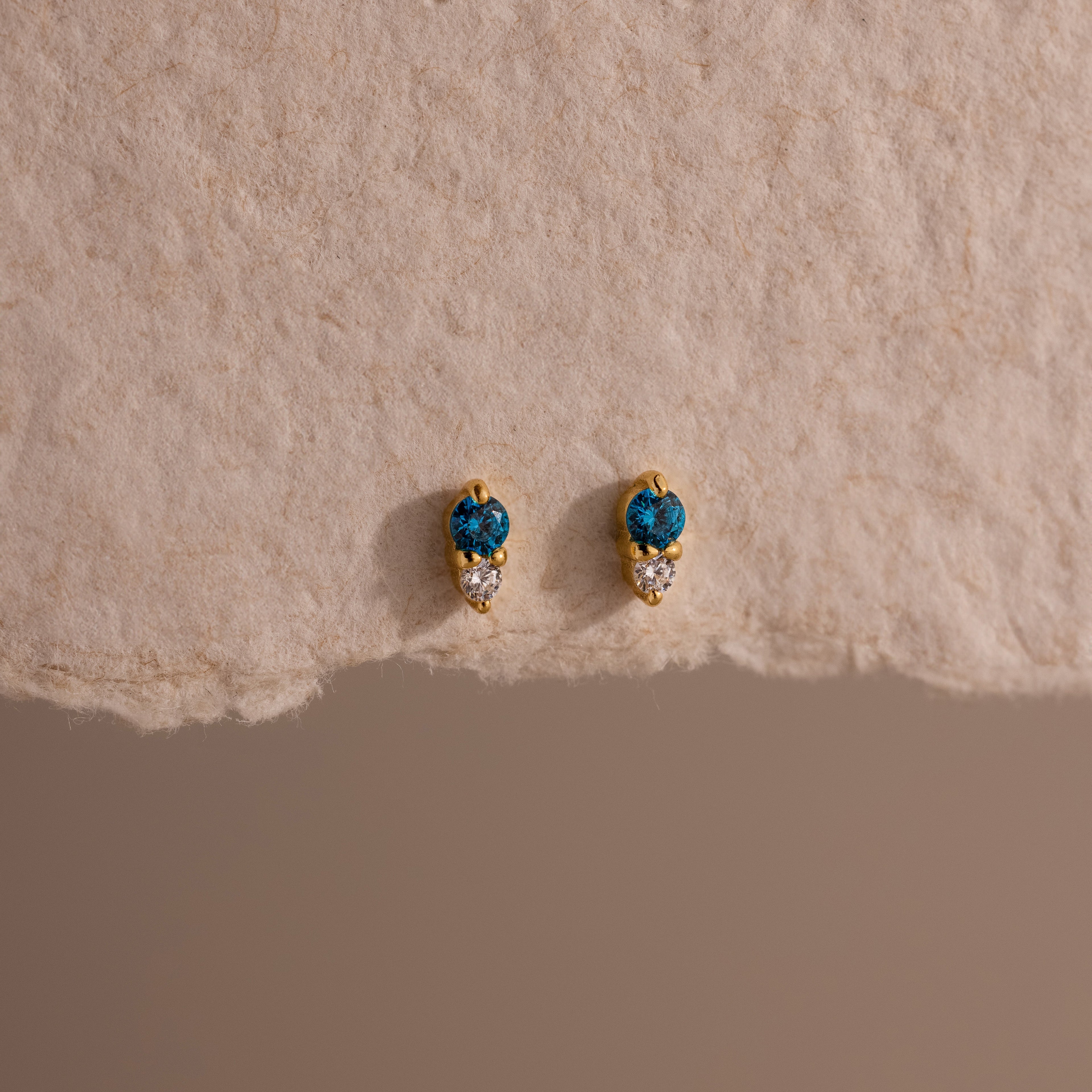 Tiny Duo Birthstone Flatback Studs