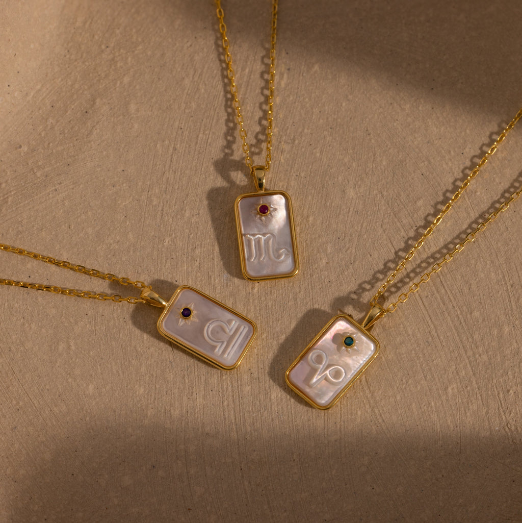 Pearl Zodiac Birthstone Necklace