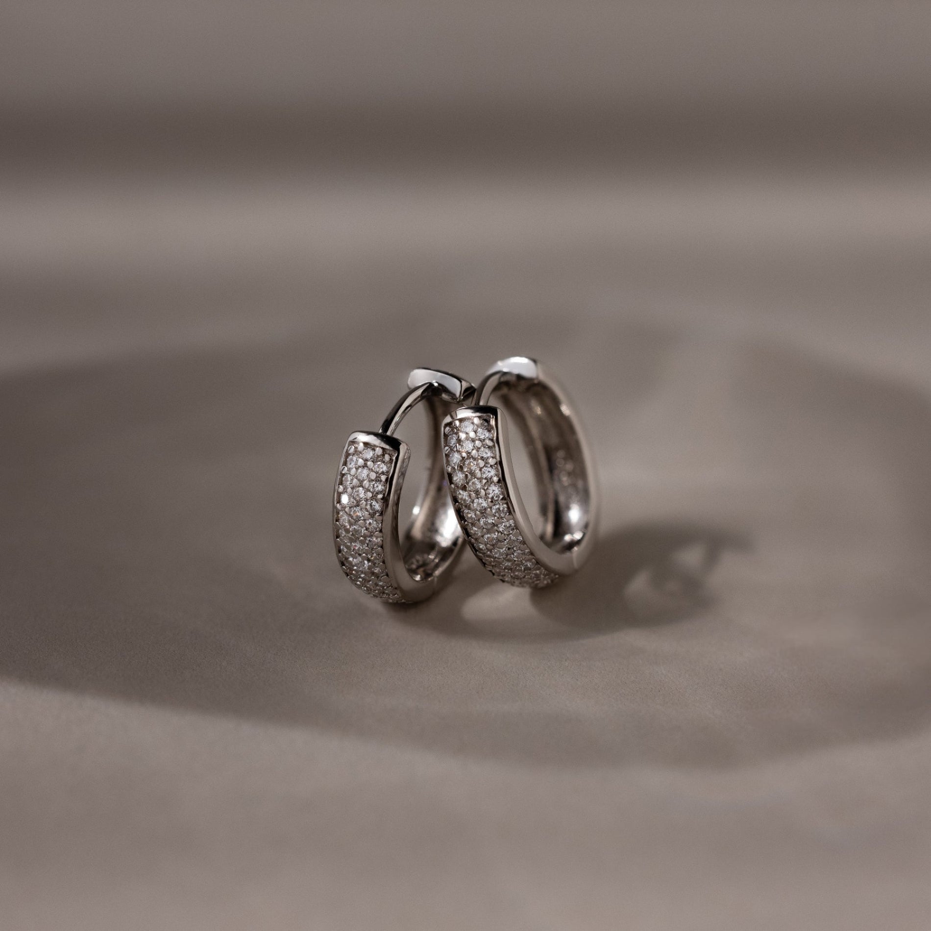 Pave Diamond Huggies