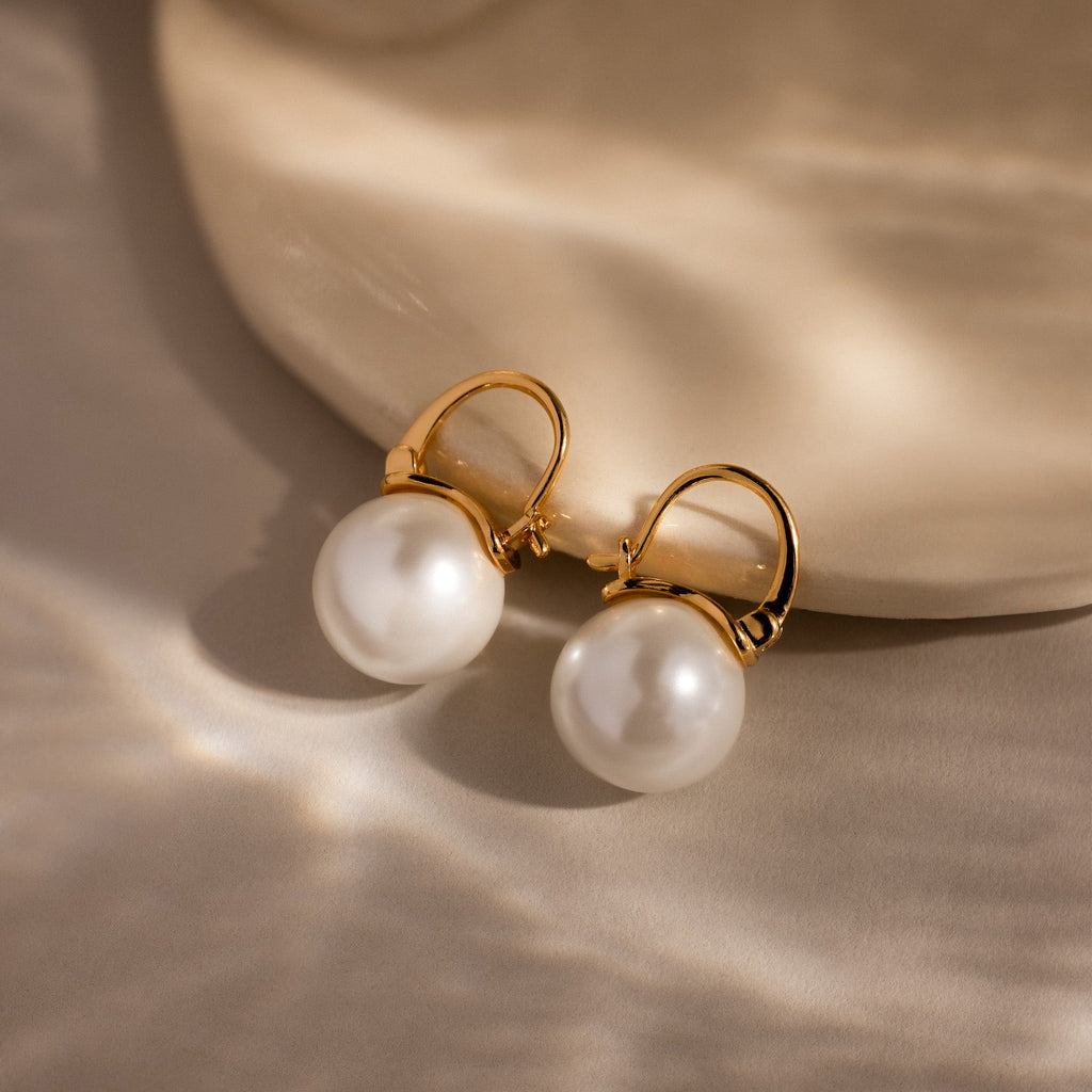 Pearl Dome Drop Earrings