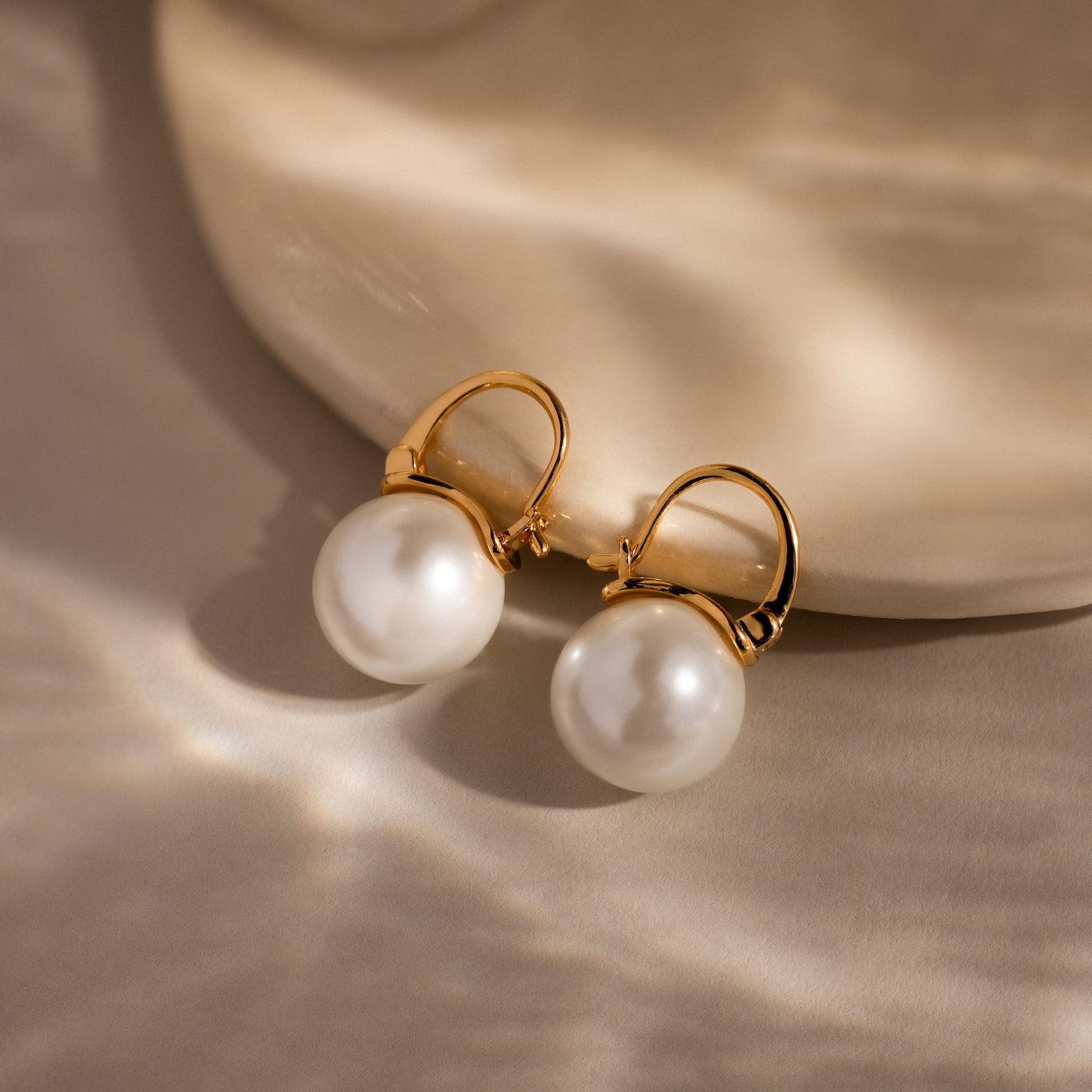 Pearl Dome Drop Earrings